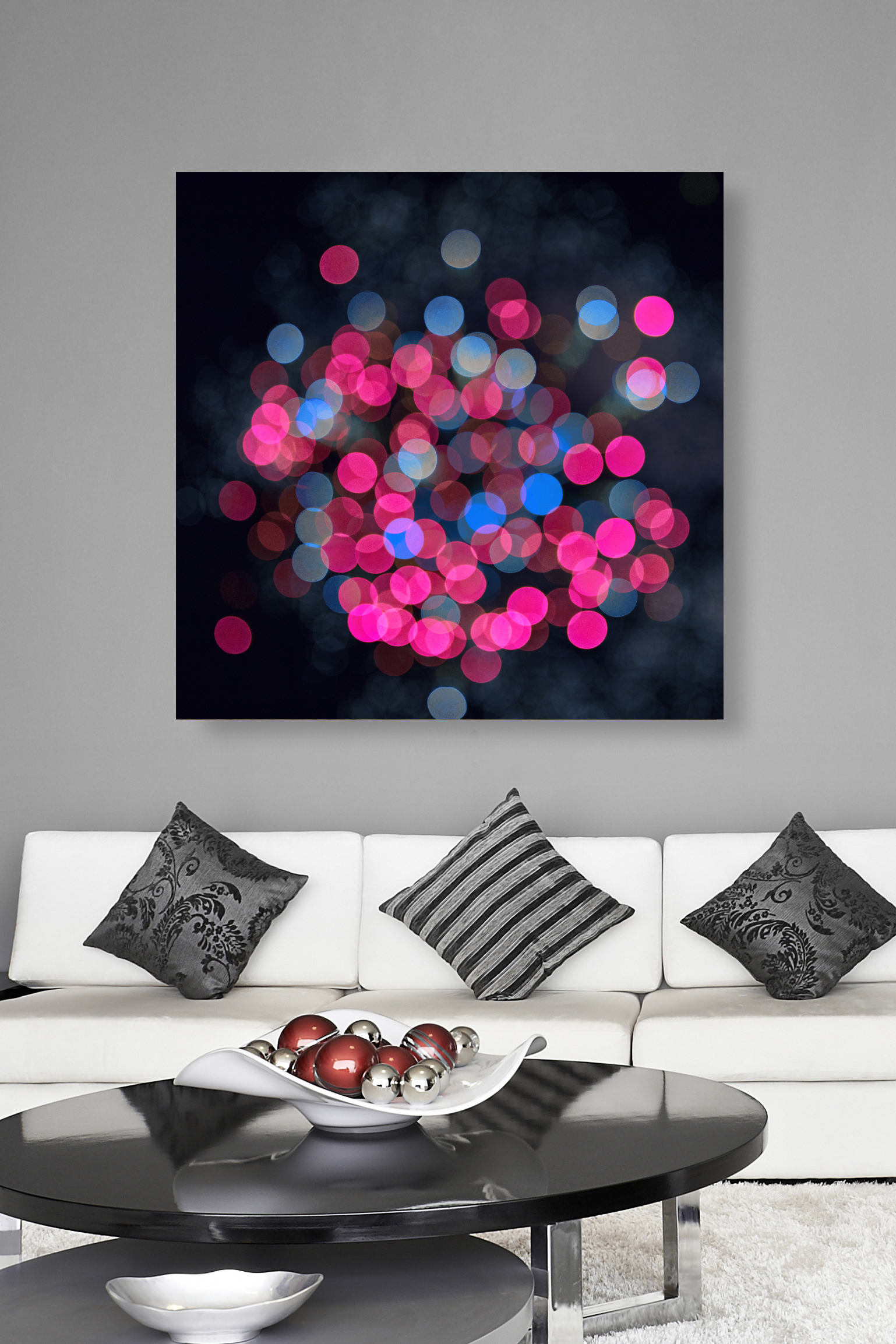 Twilight Pulse White Couch2 Bruce Peebles Artist