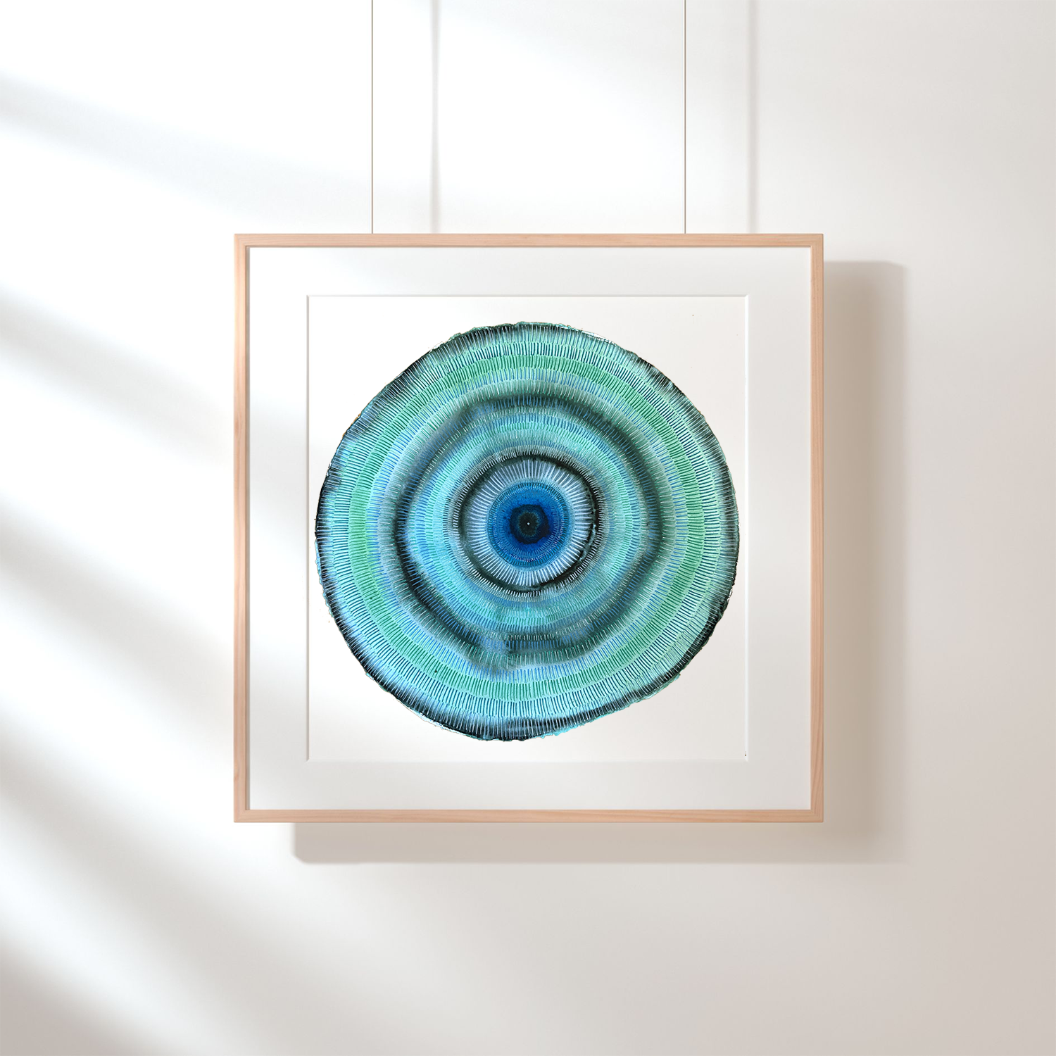  Sydney Artist Leni Kae Aware Eye Of Truth 55x55cm Framed Eg