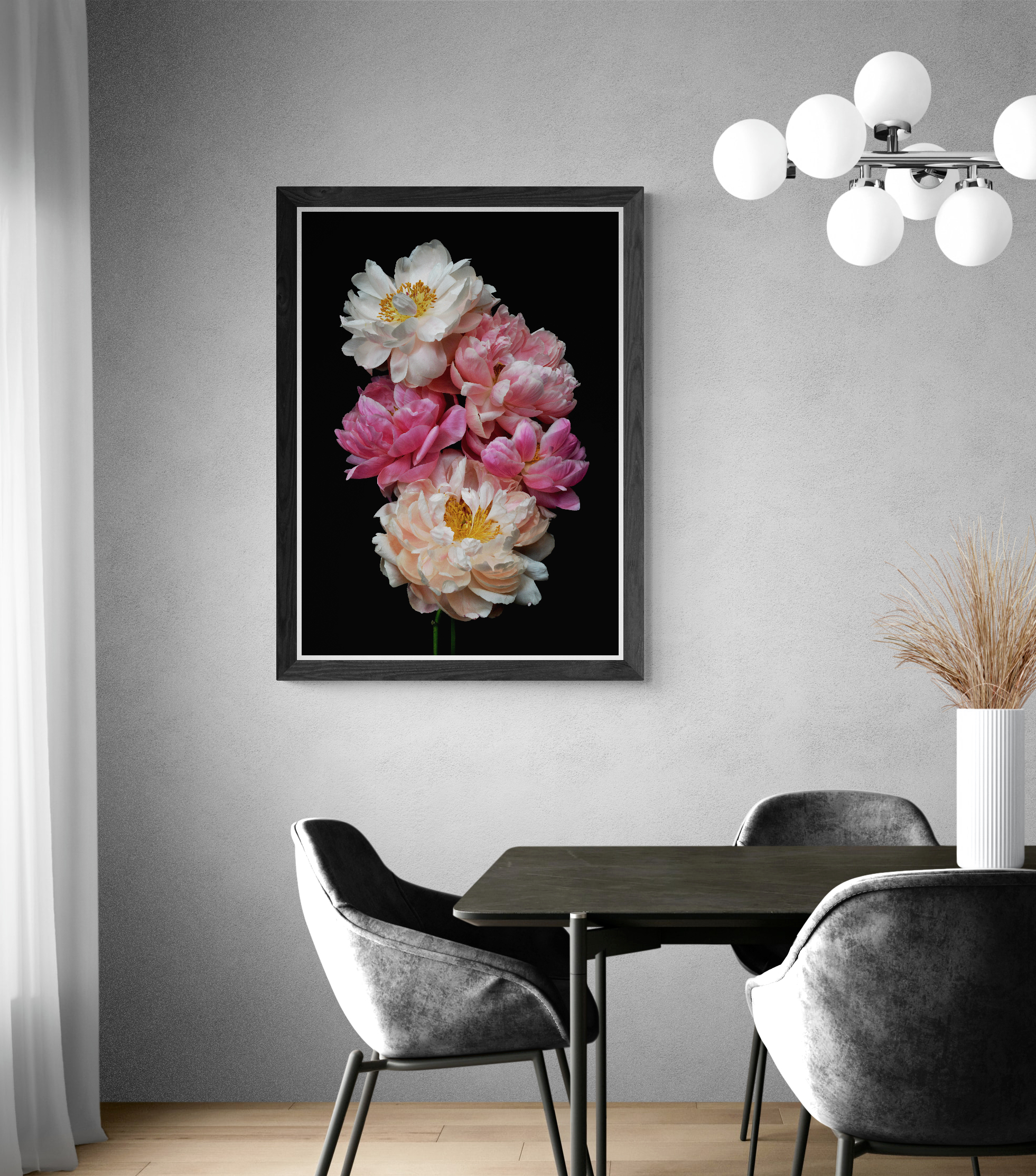 Modern Dining Room With Pendant Lights (41)