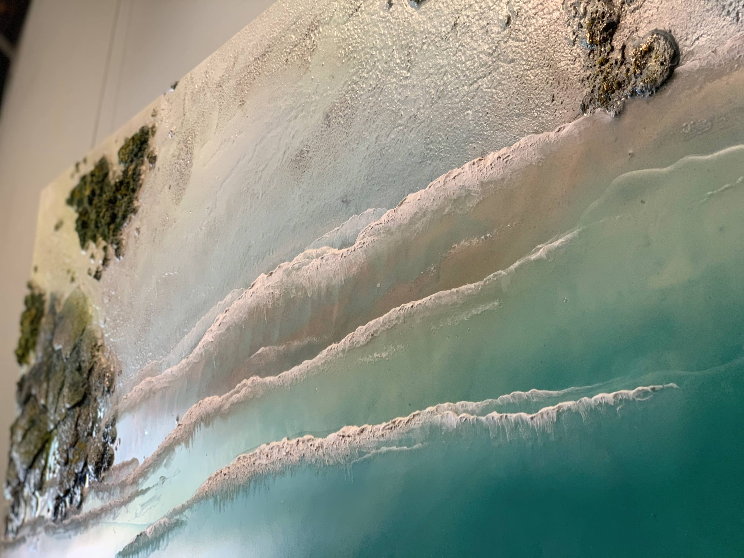 Resin Beach Art With Waves By Petra Meikle4