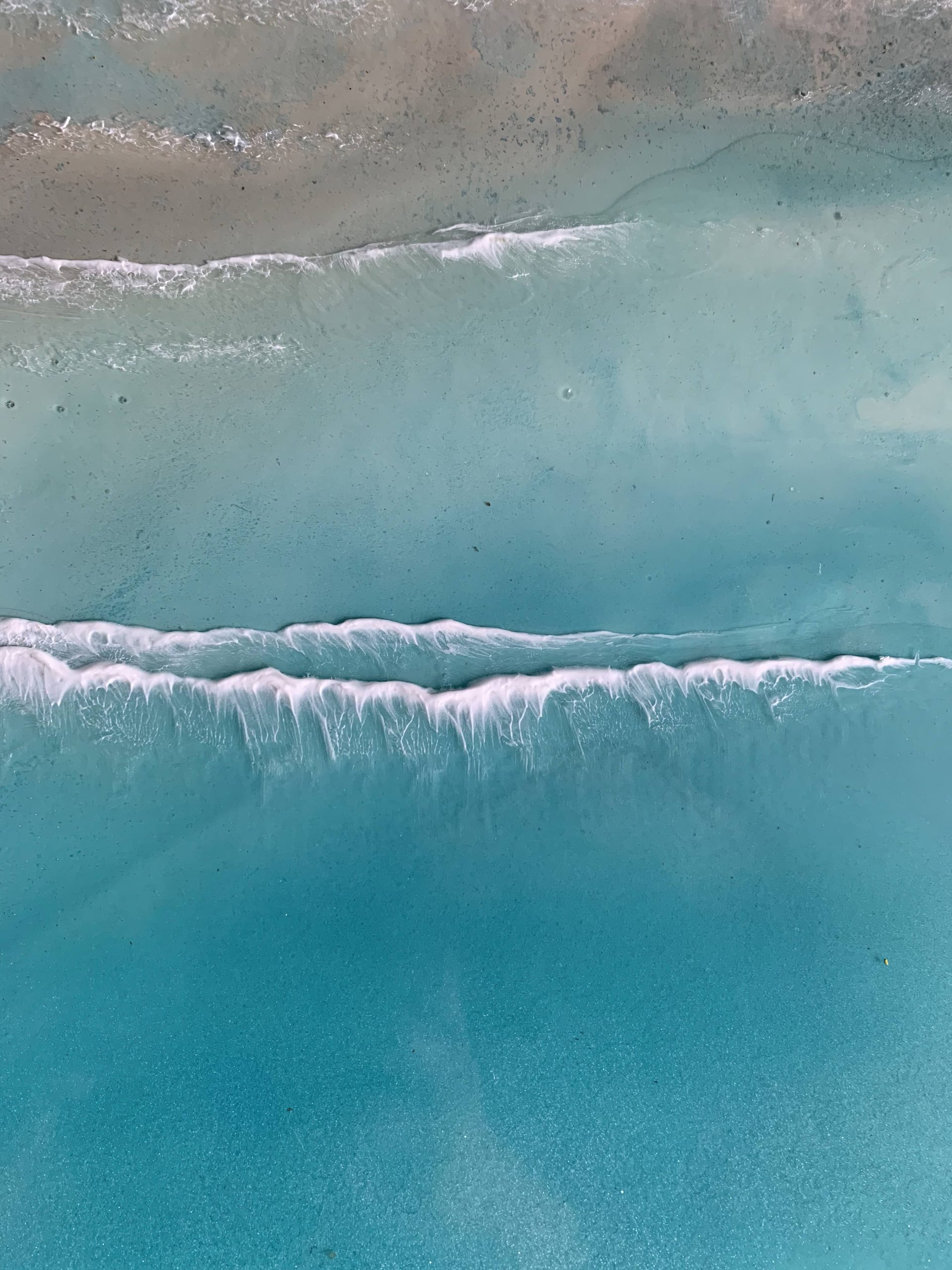 Resin Beach Art With Waves By Petra Meikle5