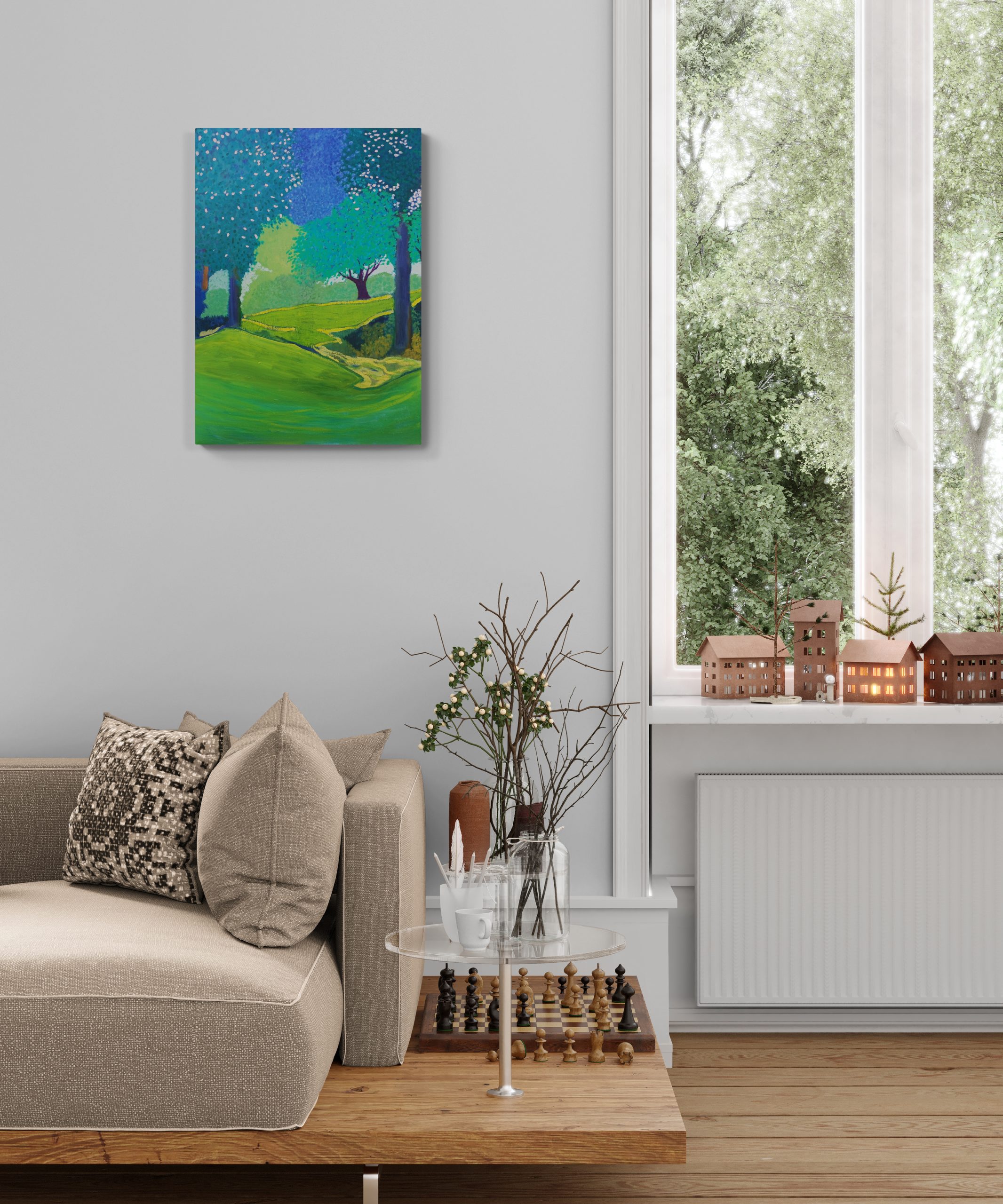 Bright Living Room With Garden Views (1)