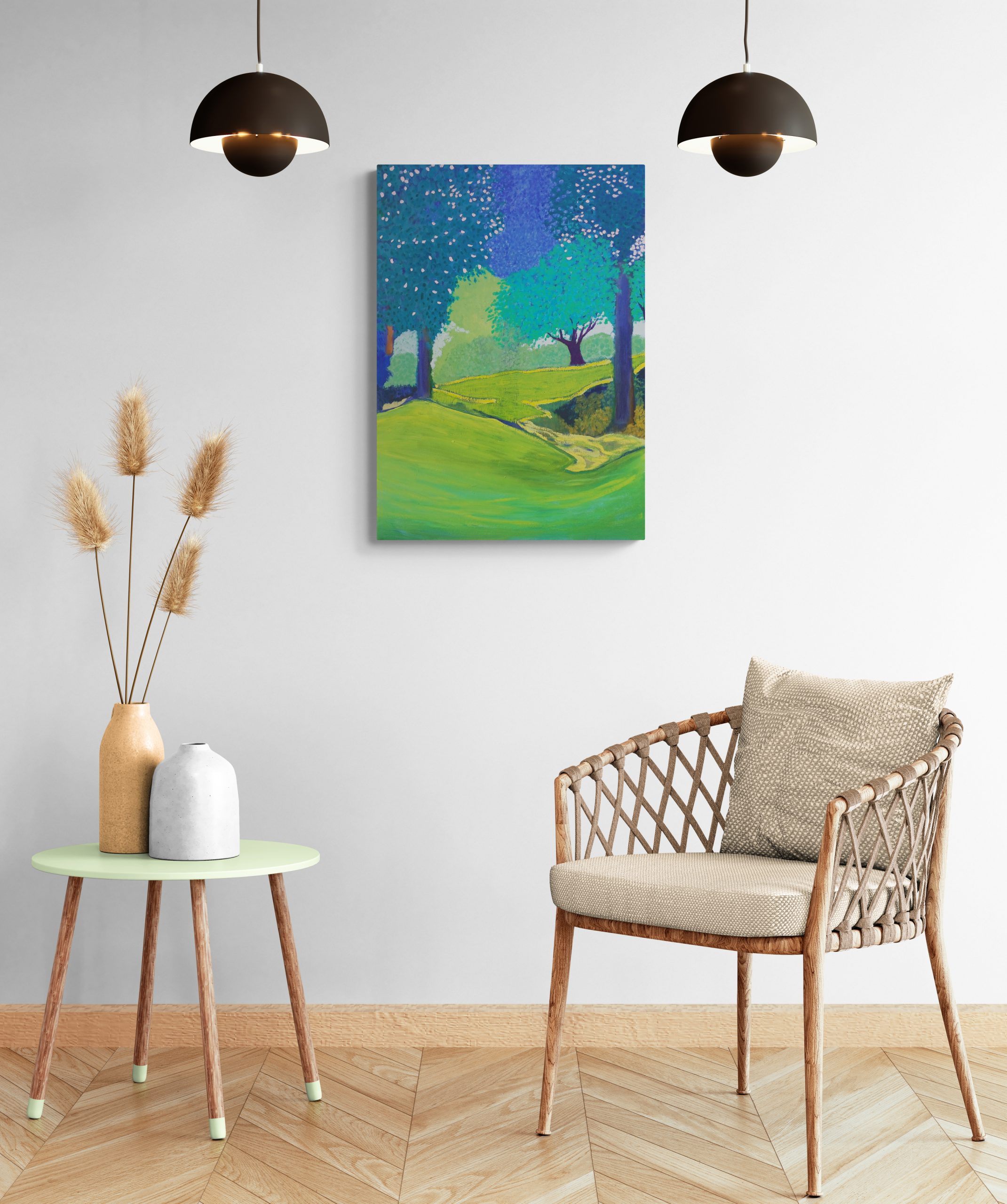 Bright Room With A Chair And Side Table (2)