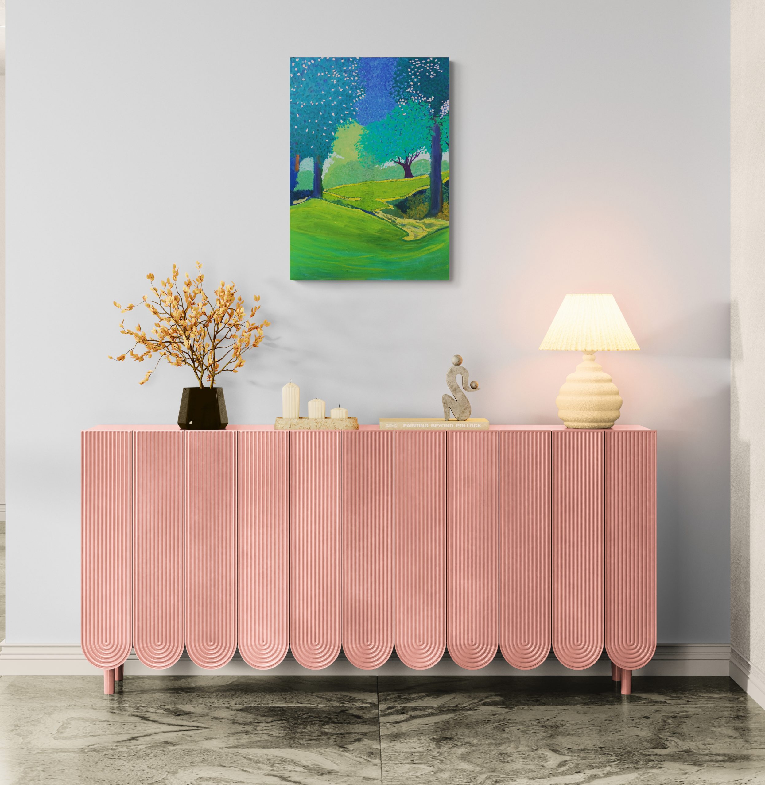 Interior Hallway With A Fancy Cabinet