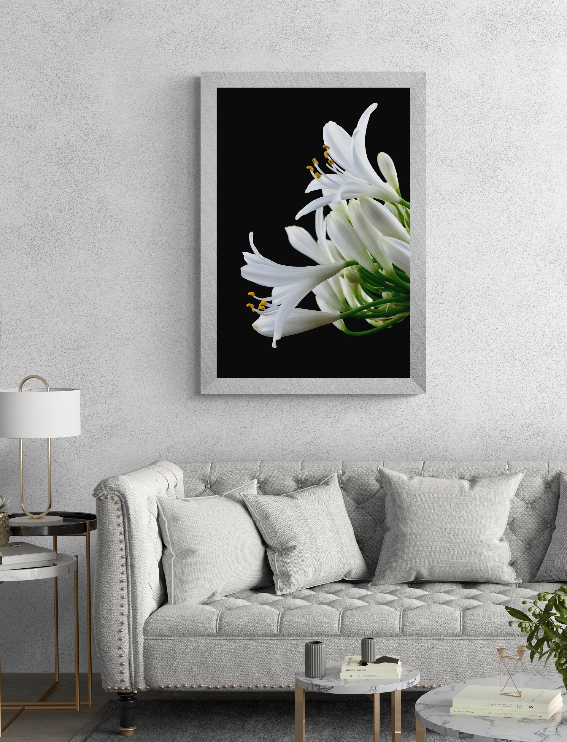 Fancy Living Room With Modern Bust (27)