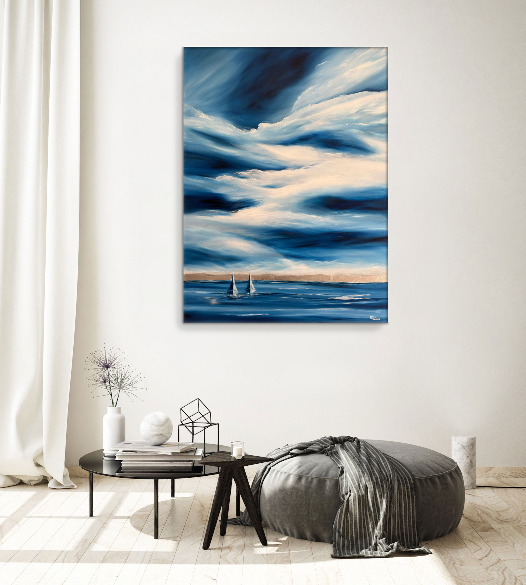 Beneath Heavens Wings Web Jess King Artist Original Painting Insitu