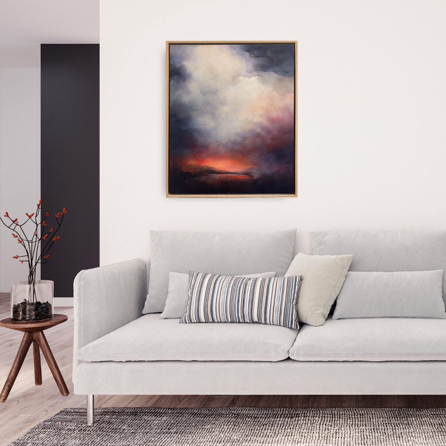 Clouded Heart Thoughts With Red Berries