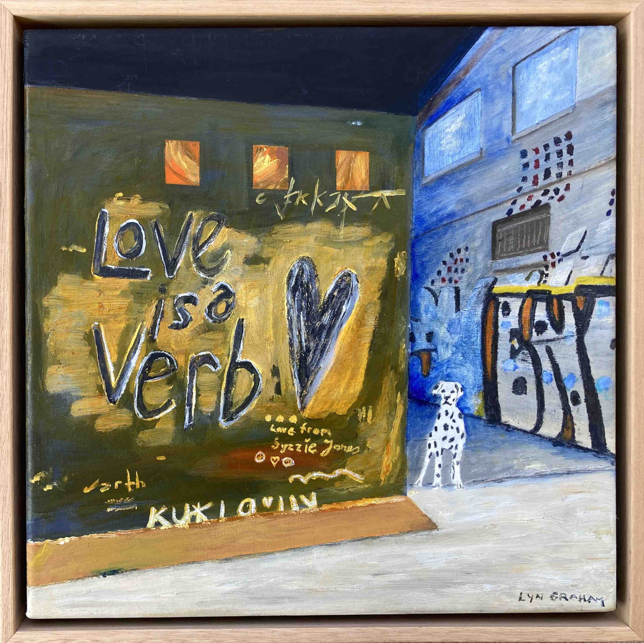 Lyn Graham Love Is A Verb Oil On Canvas 31x31 Frame Web