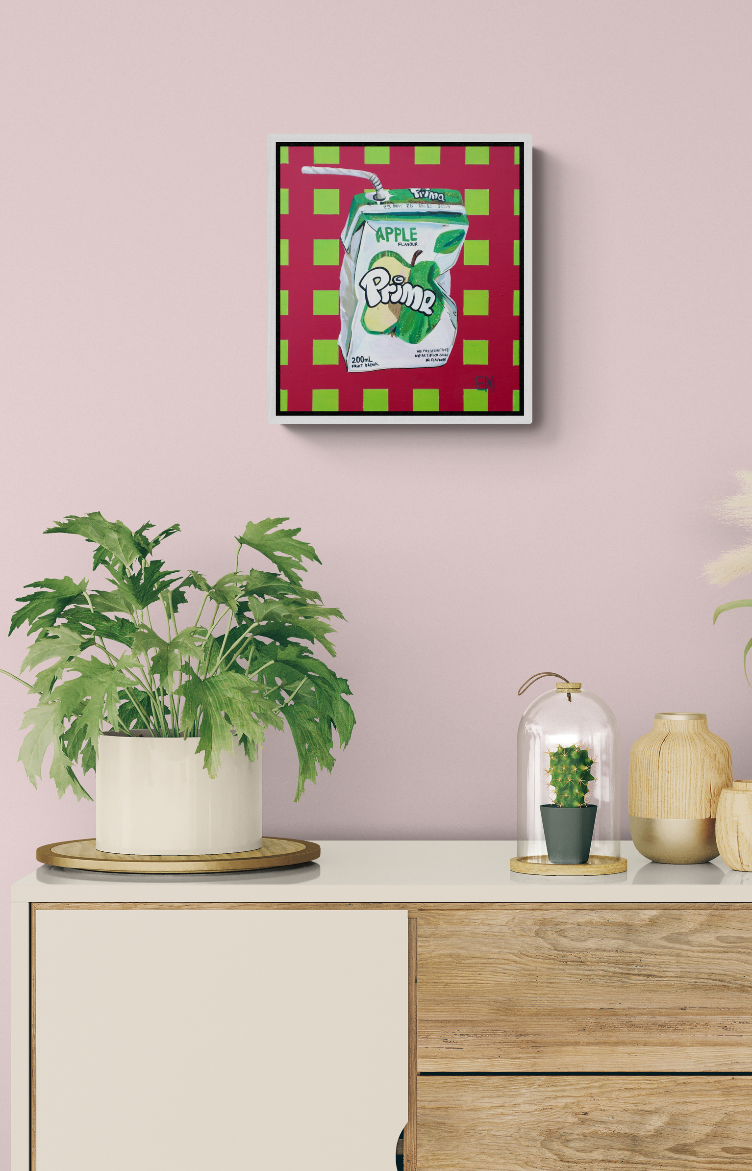 Cabinet With Plants And Wooden Ornaments (2)