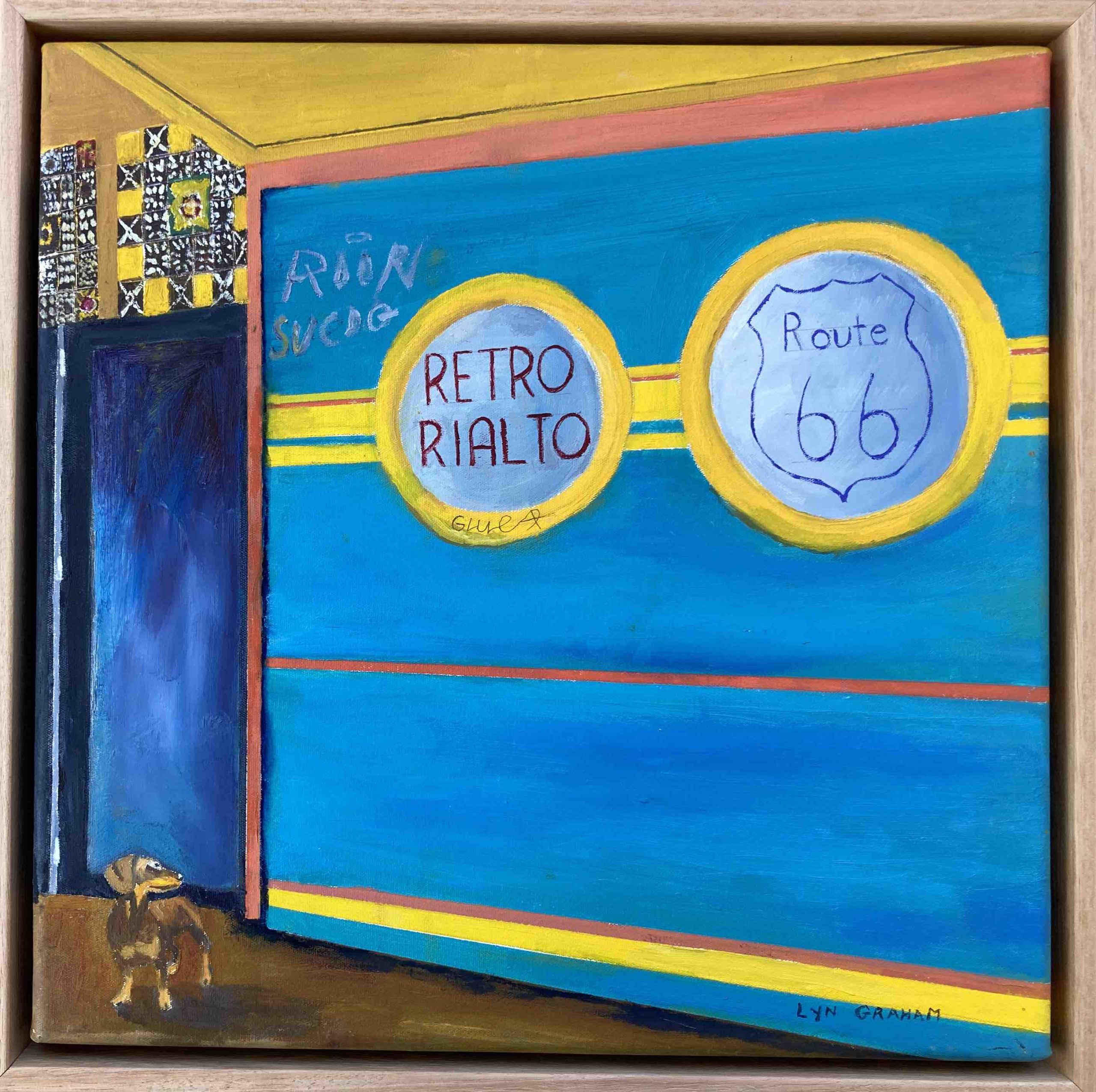 Lyn Graham Retro Rialto Oil On Canvas 31x31 Frame Web