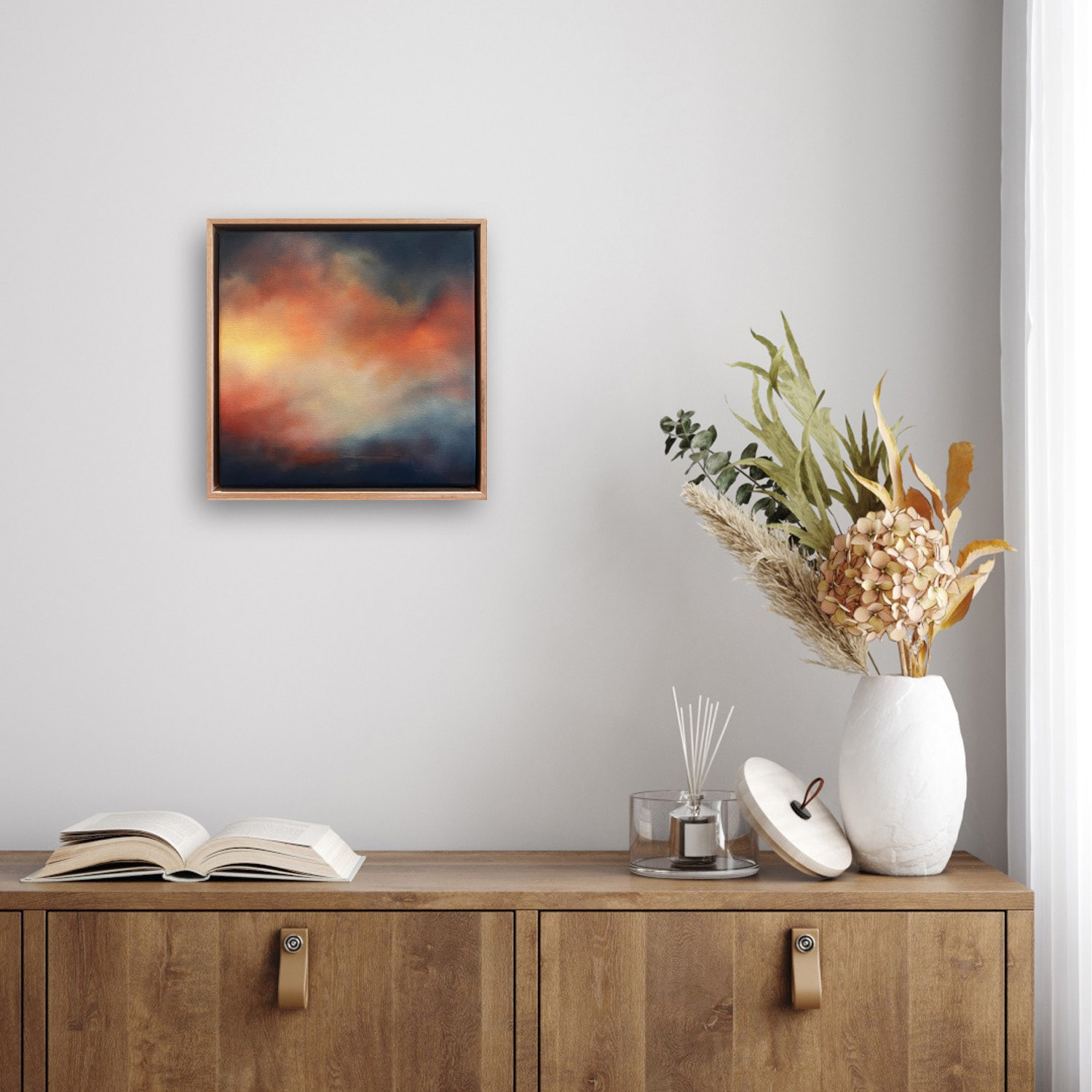 Don't Lose Your Way Over Credenza With Dried Flowers