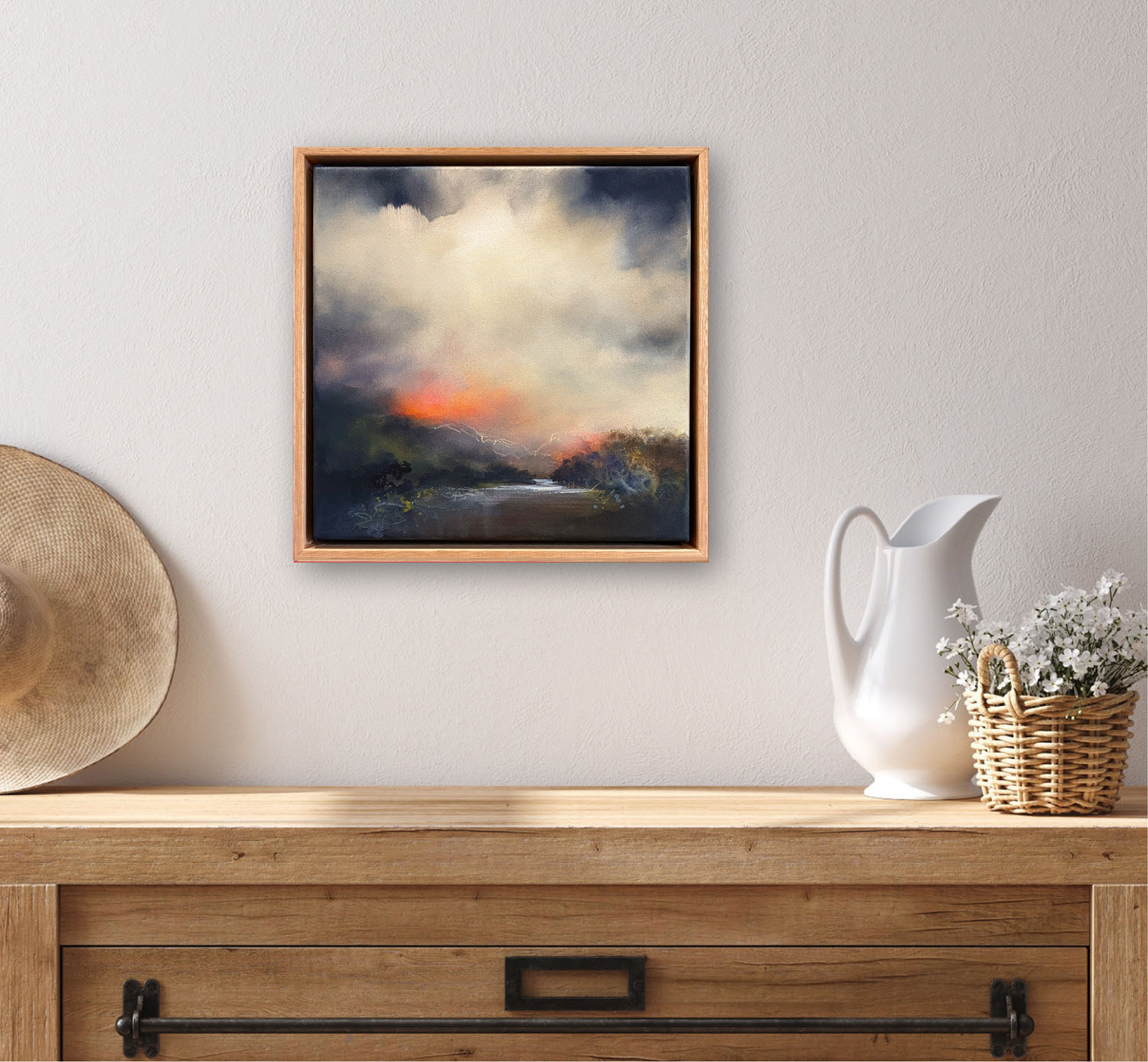 Up River, Where The Colours Go On Sideboard