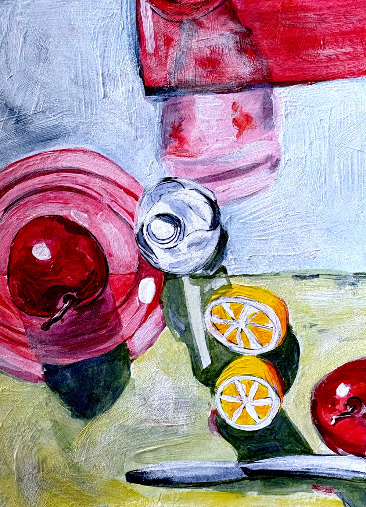 Tiny Treasure Apple Lemon Still Life Close Up Web