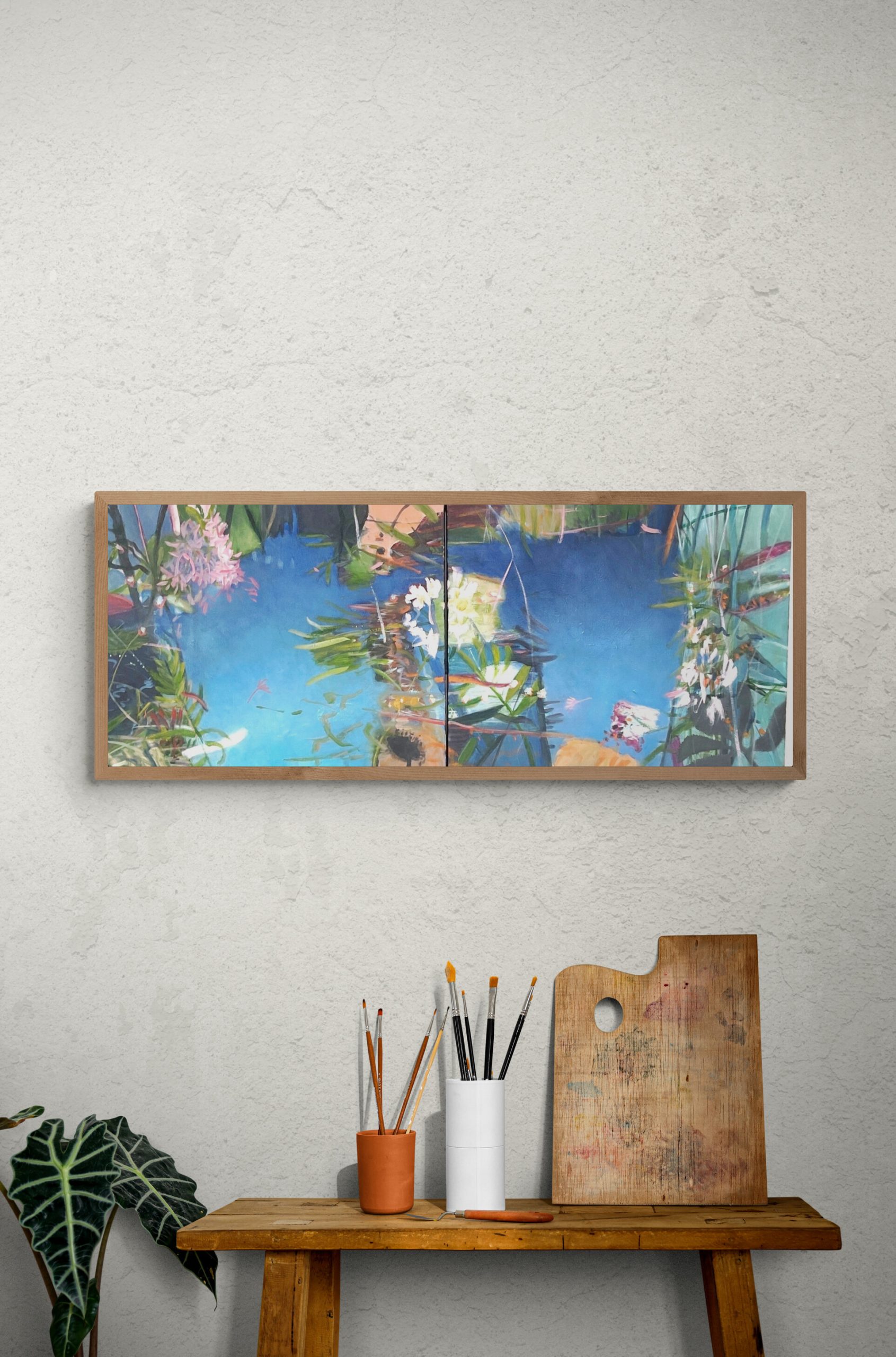 Artists Side Table With Brushes And Palette (2)