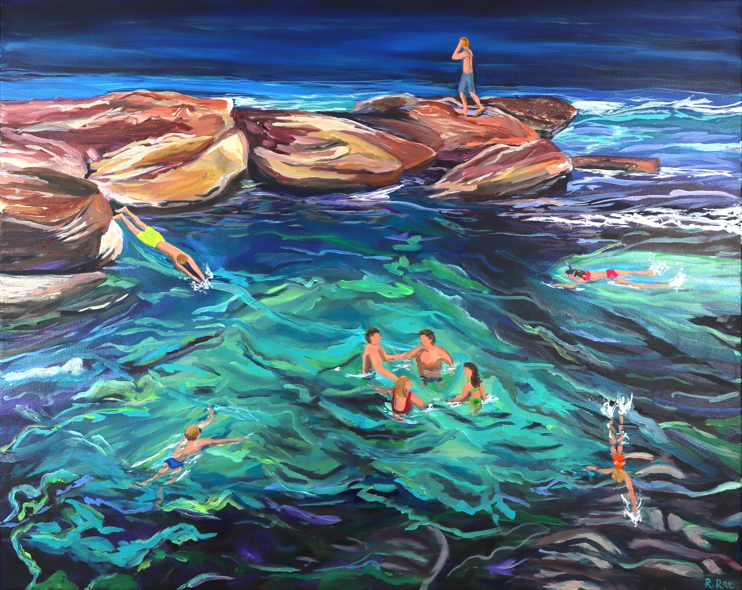 Swims And Stories 100 X 80cm