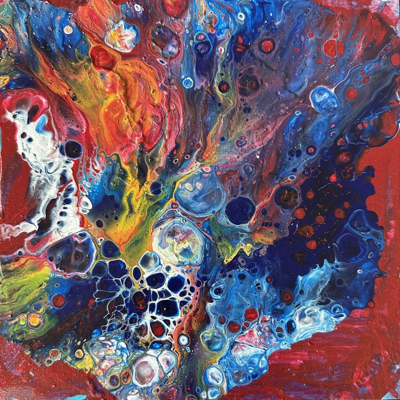 Underwater lava flow