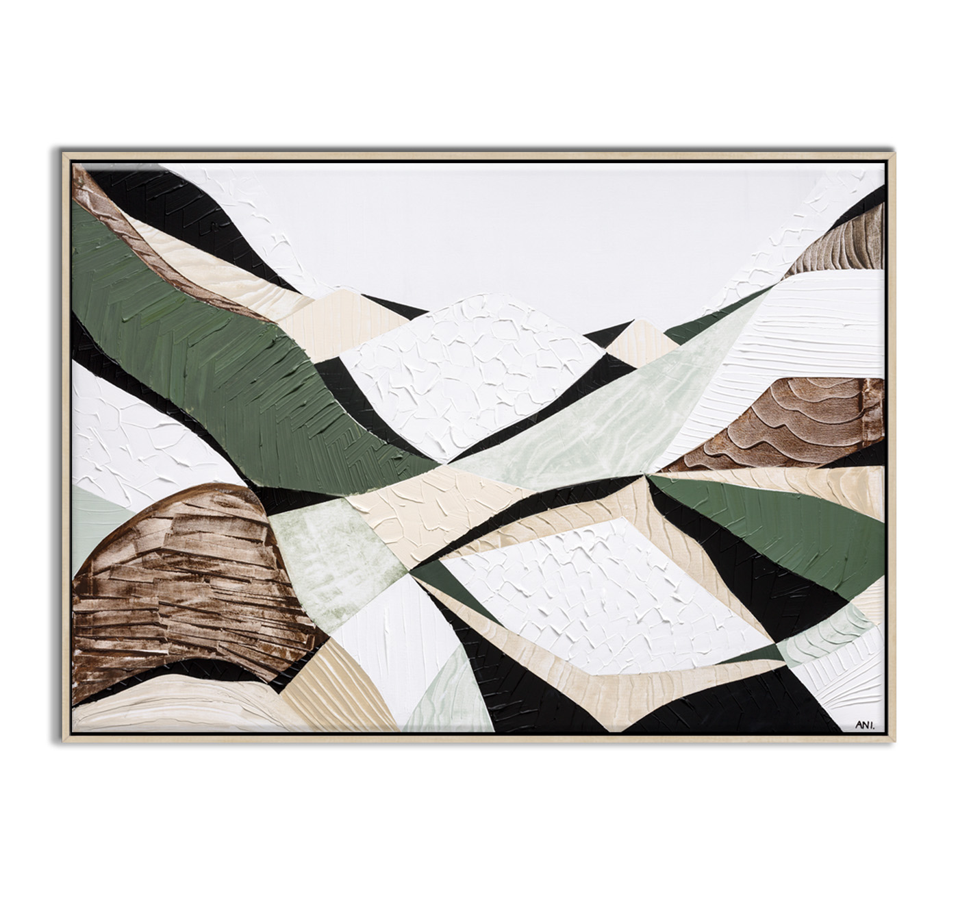 Eastern Highlands Australia 3 Framed Canvas Oak