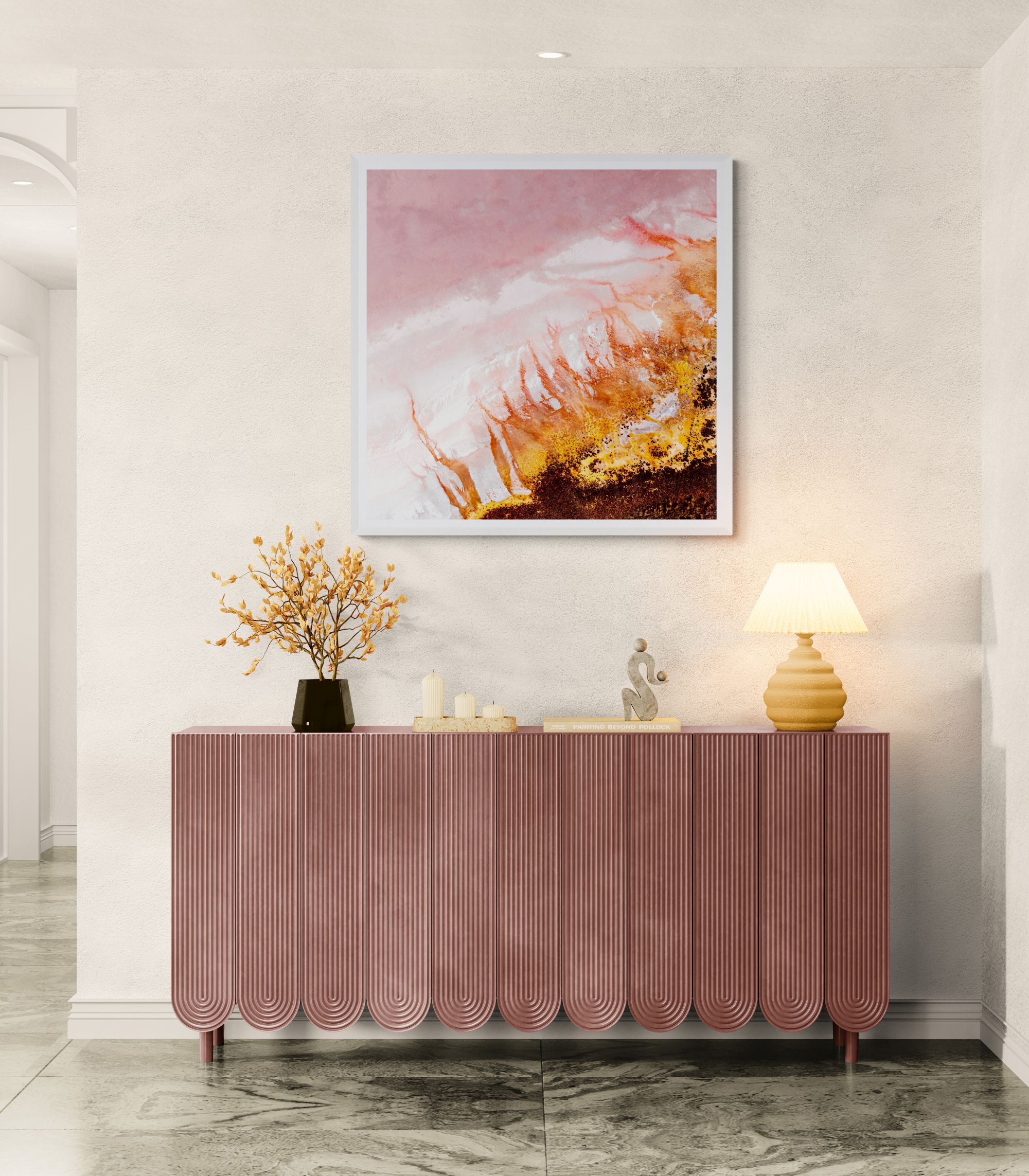 Interior Hallway With A Fancy Cabinet (1)