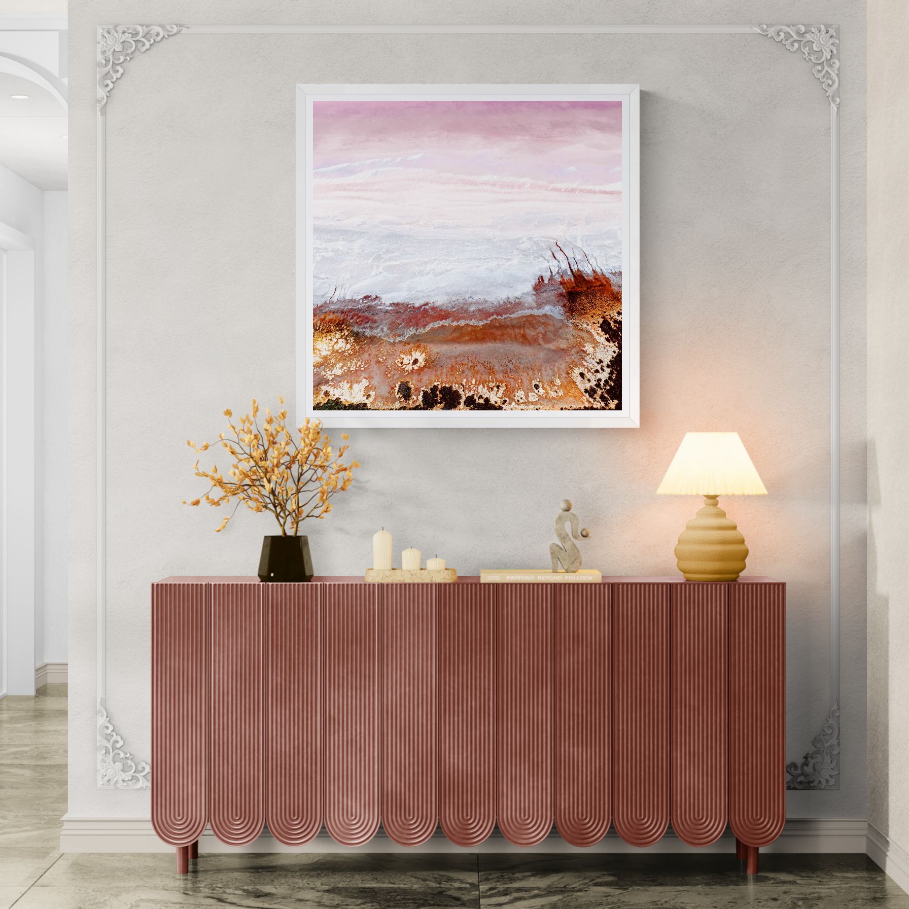 Interior Hallway With A Fancy Cabinet