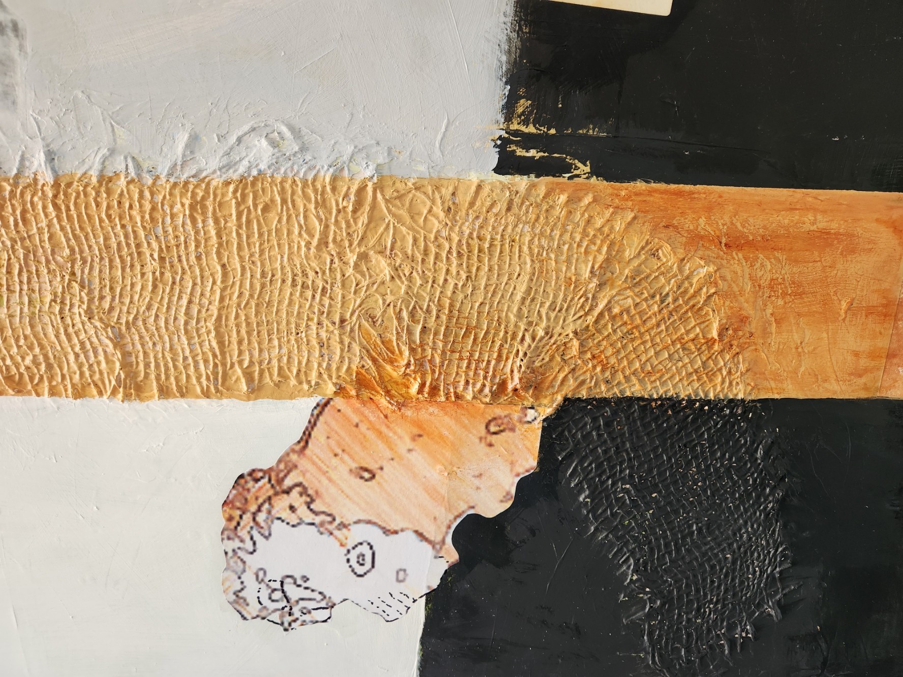 Swim Between The Lines, Don't Get Caught In The Shark Nets By Susanne Bianchi. Detail.