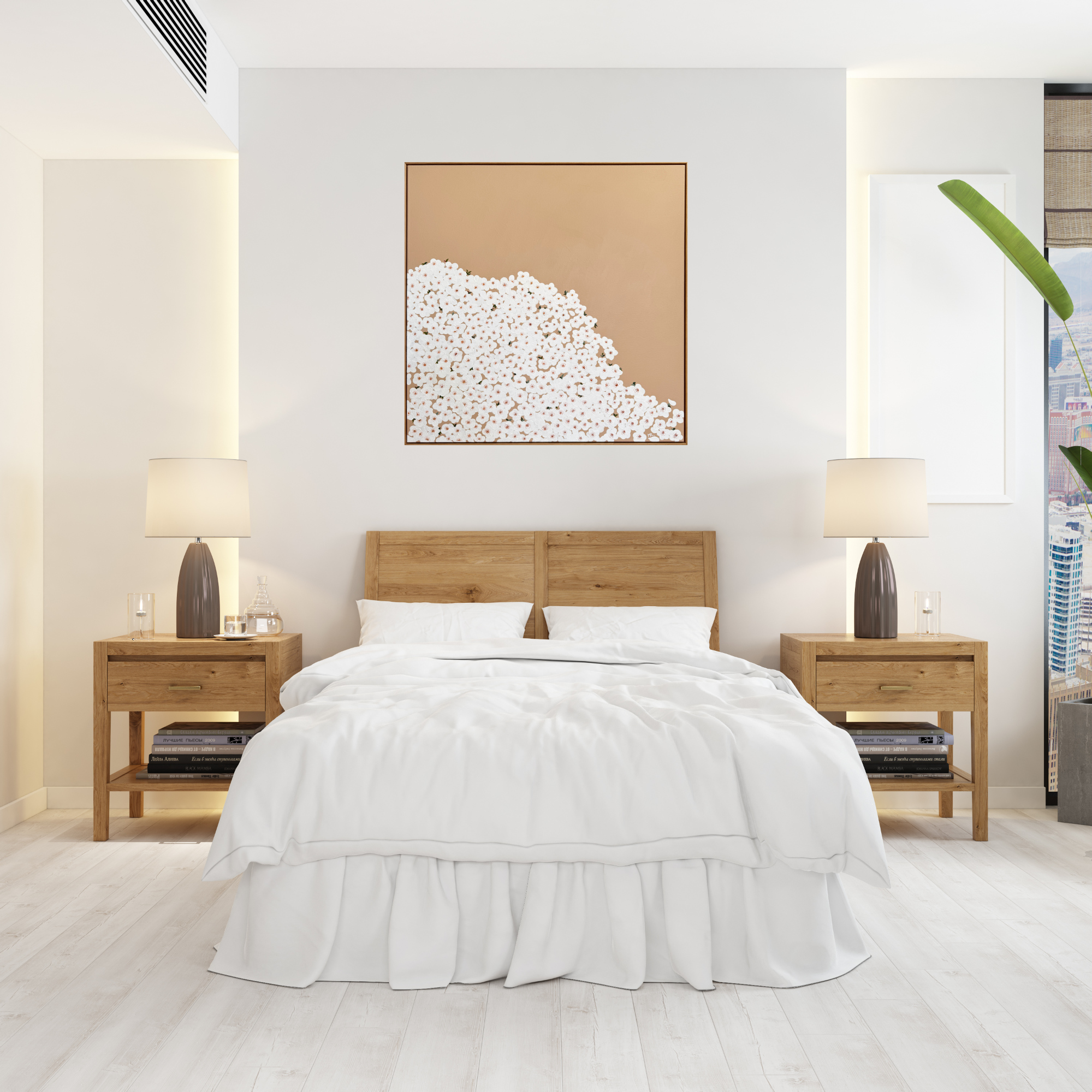 Min Ray Minimalist Flowers Interior Cherry Blossom No.1 Minimalist Art Interior Insitsu 3