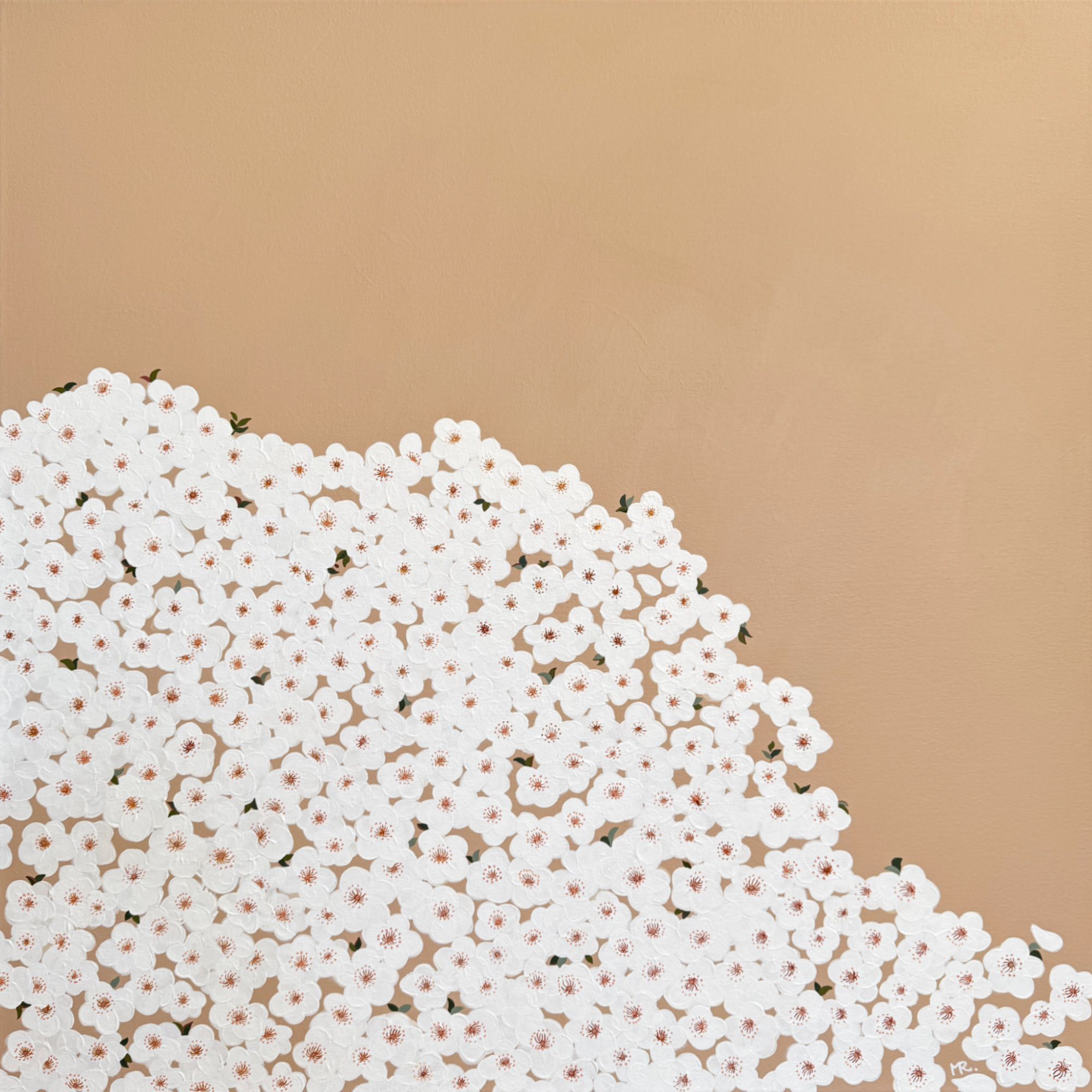 Min Ray Minimalist Flowers Interior Cherry Blossom No.1 No Frame