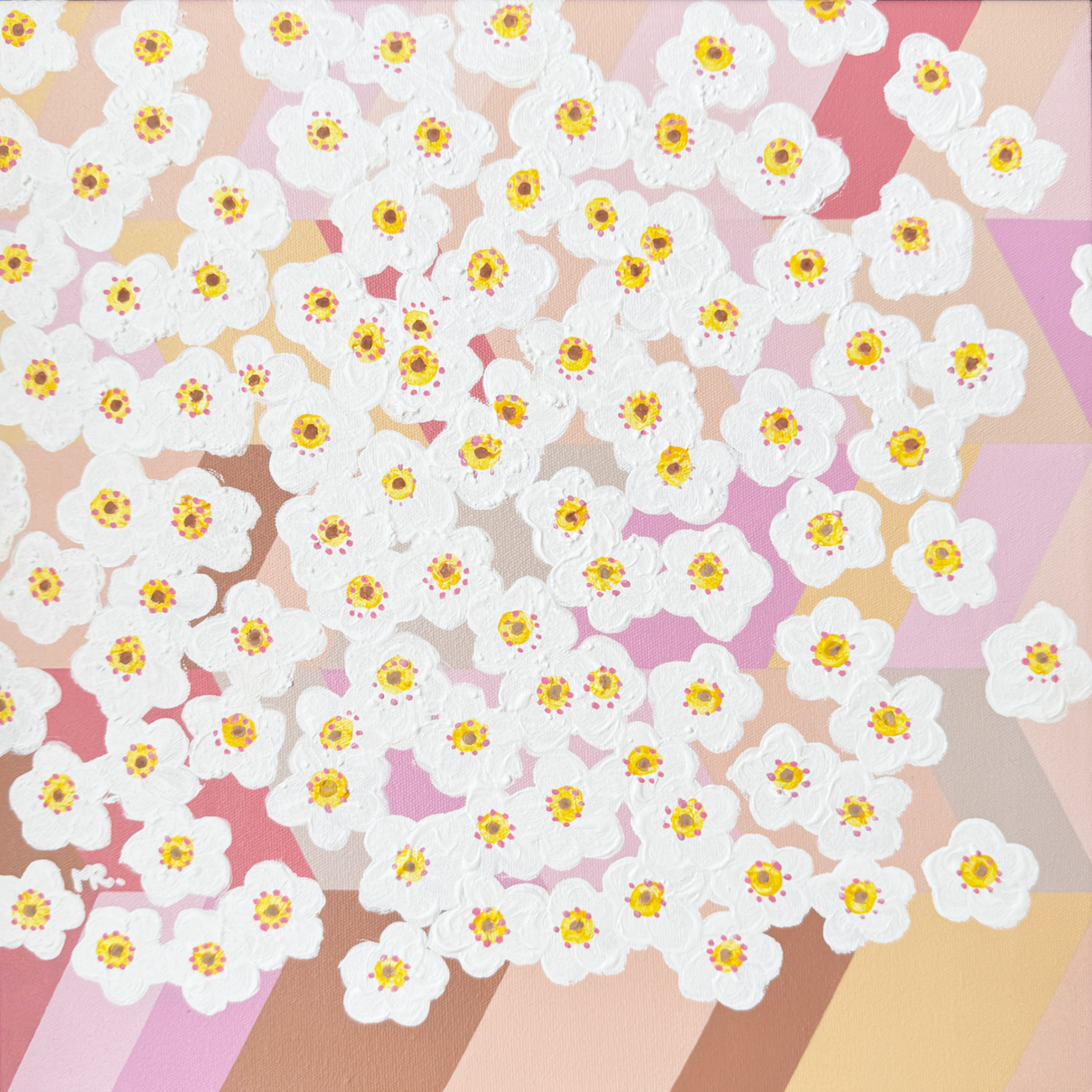 Min Ray Minimalist Flowers Interior Cherry Blossom 2 With Frame