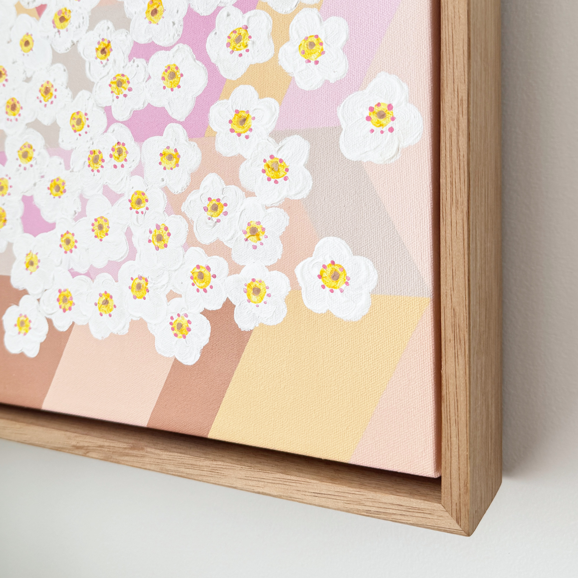 Min Ray Minimalist Flowers Interior Cherry Blossom 2 With Frame