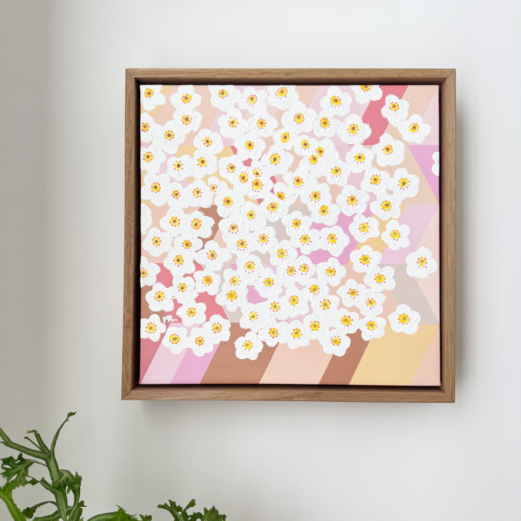 Min Ray Minimalist Flowers Interior Cherry Blossom 2 With Frame