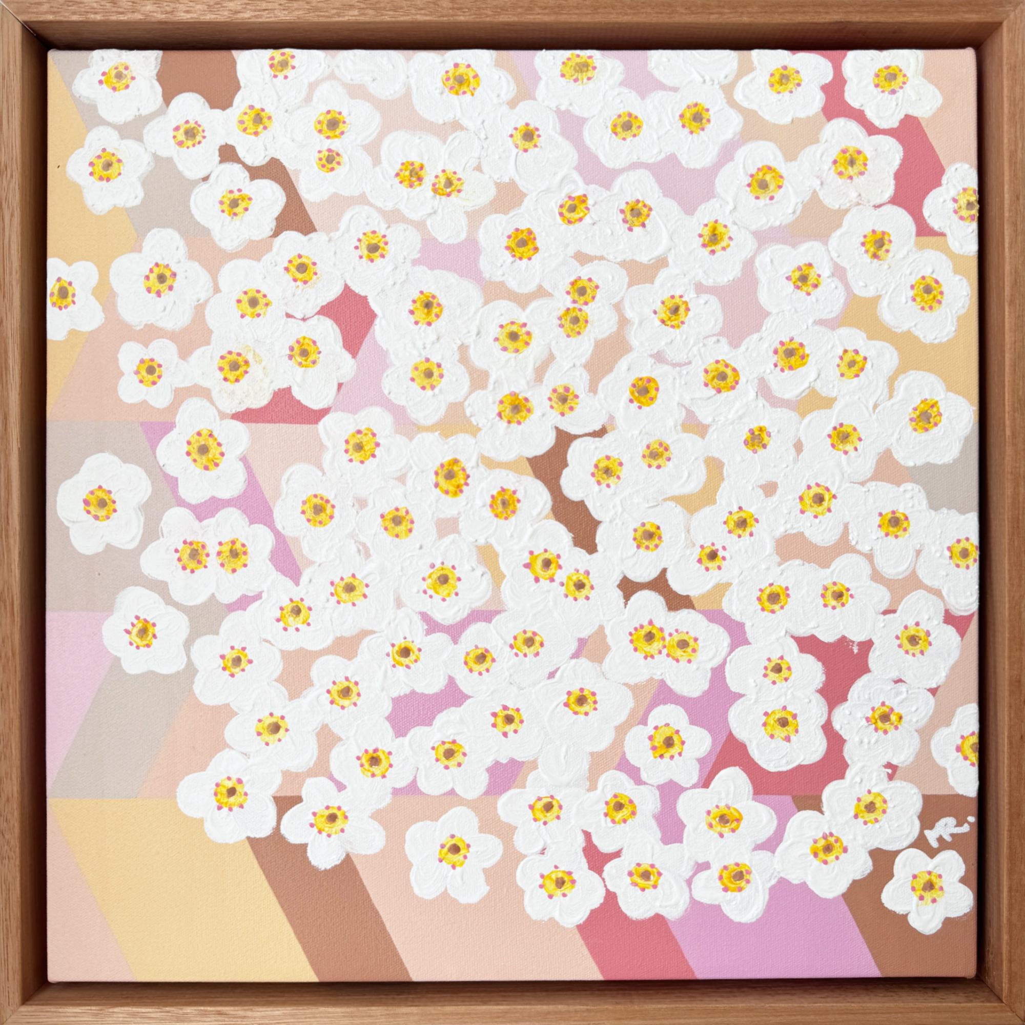 Min Ray Minimalist Flowers Interior Cherry Blossom 2 With Frame
