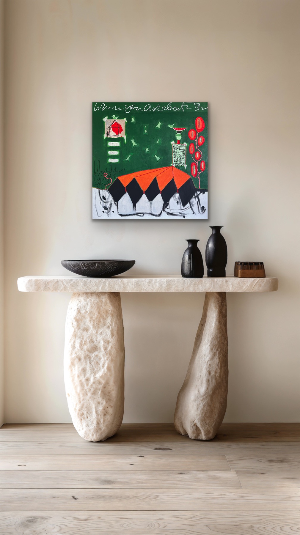 My Skirt That Became The Roof Of A Tent Insitu Above Side Table