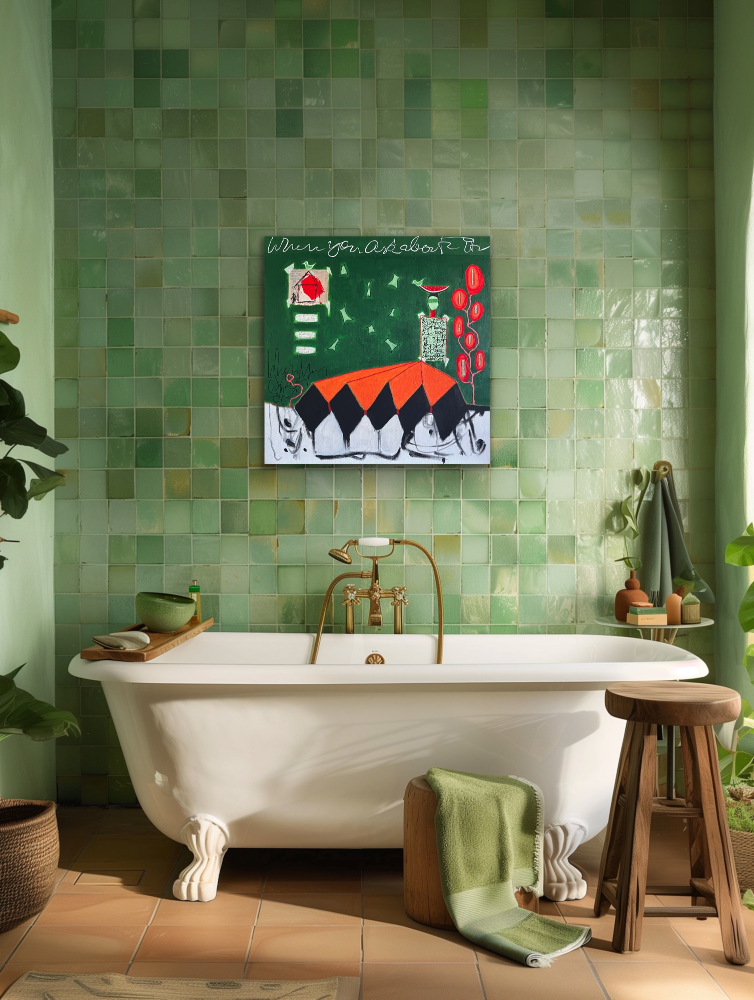 My Skirt That Became The Roof Of A Tent Insitu Above Bath