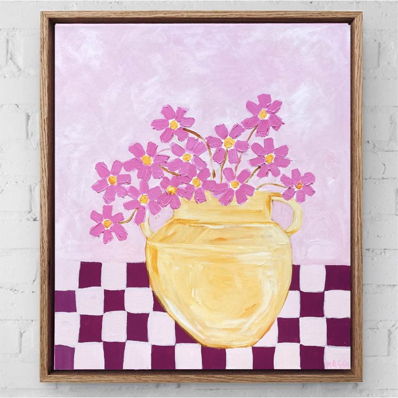 Pink Daisies In Urn