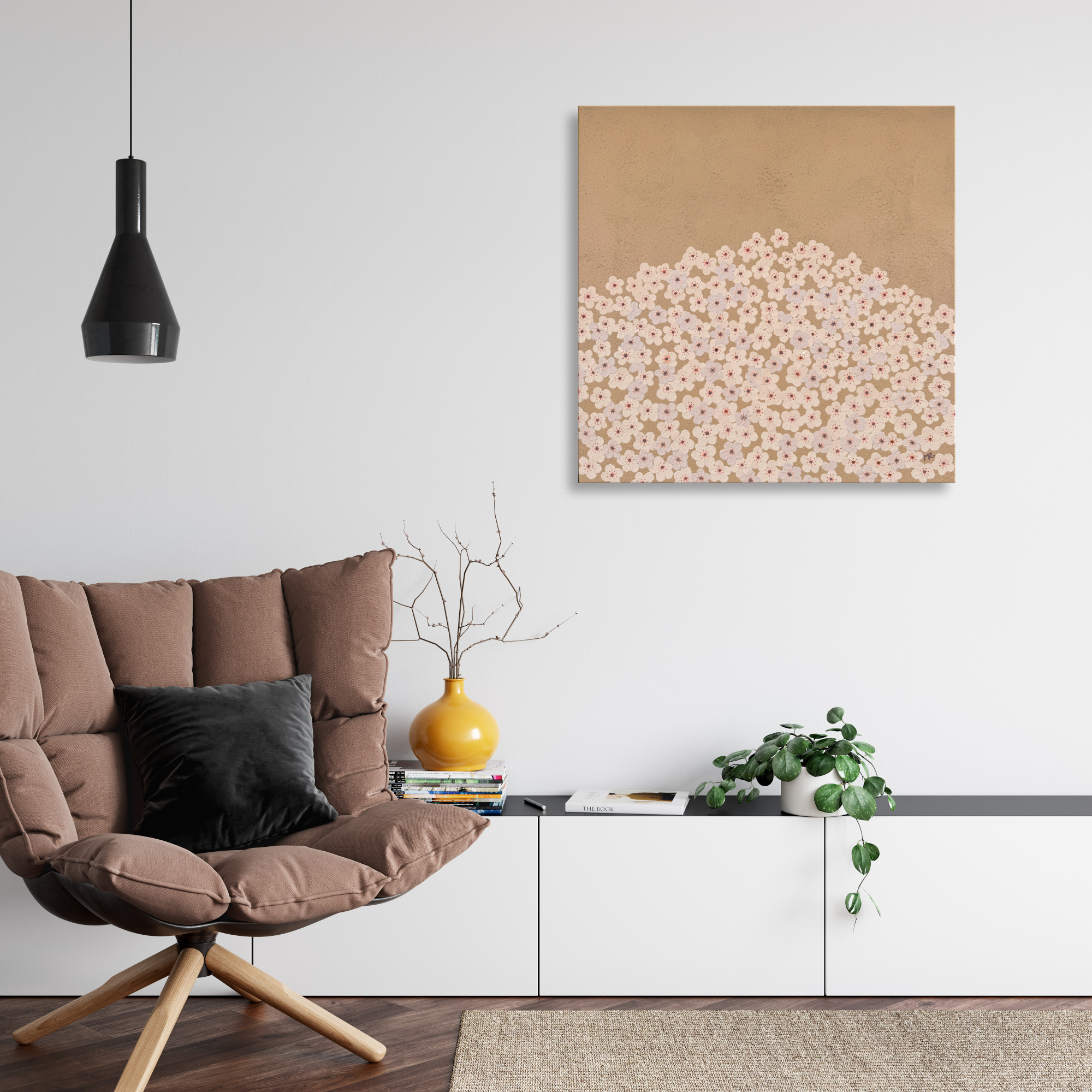 Min Ray Minimalist Flowers Interior Cherry Blossom 5 Insitu 3