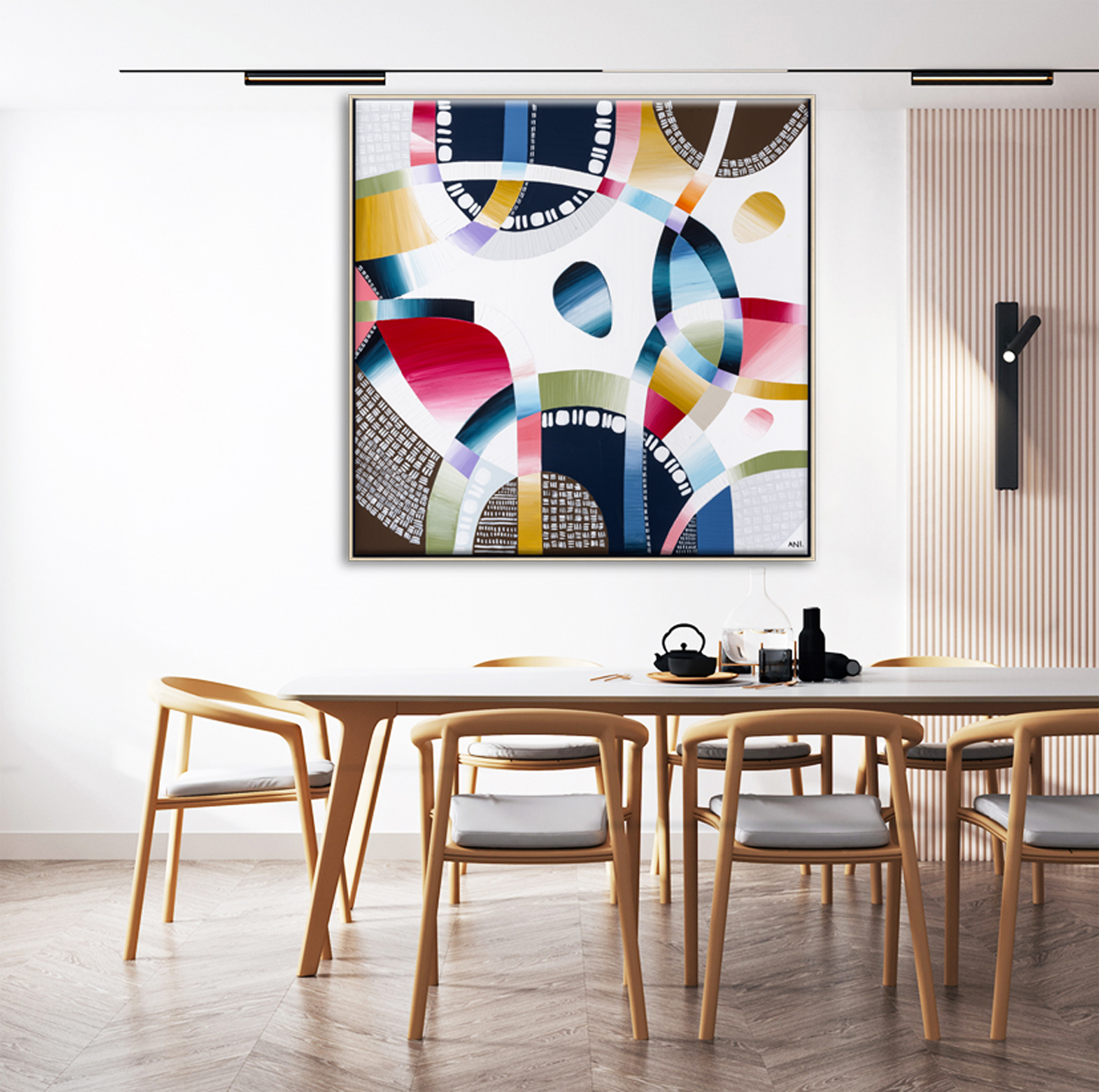 Poster Frames Mock Up In Modern Living Room Interior In White Co