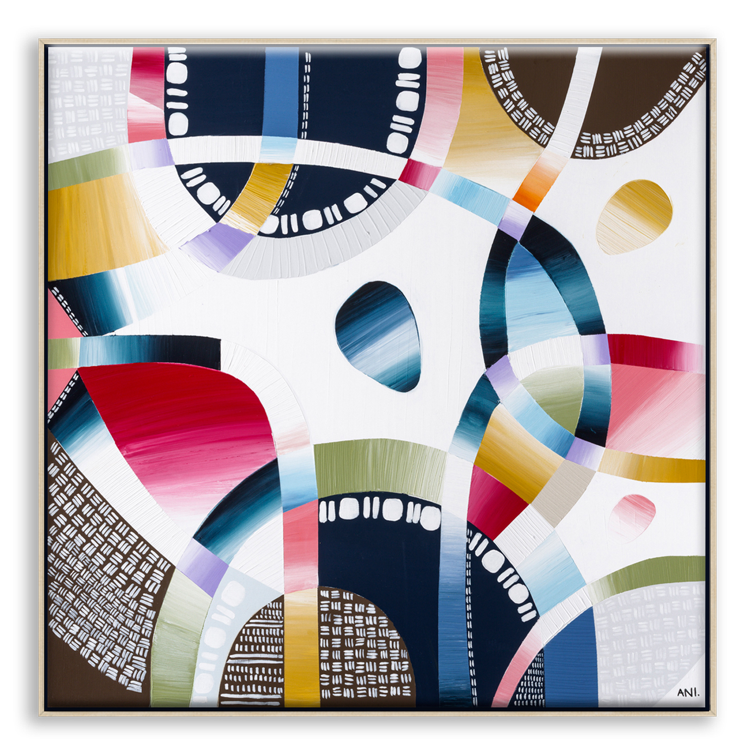 Yarra Walk Framed Oak Canvas 72 1500