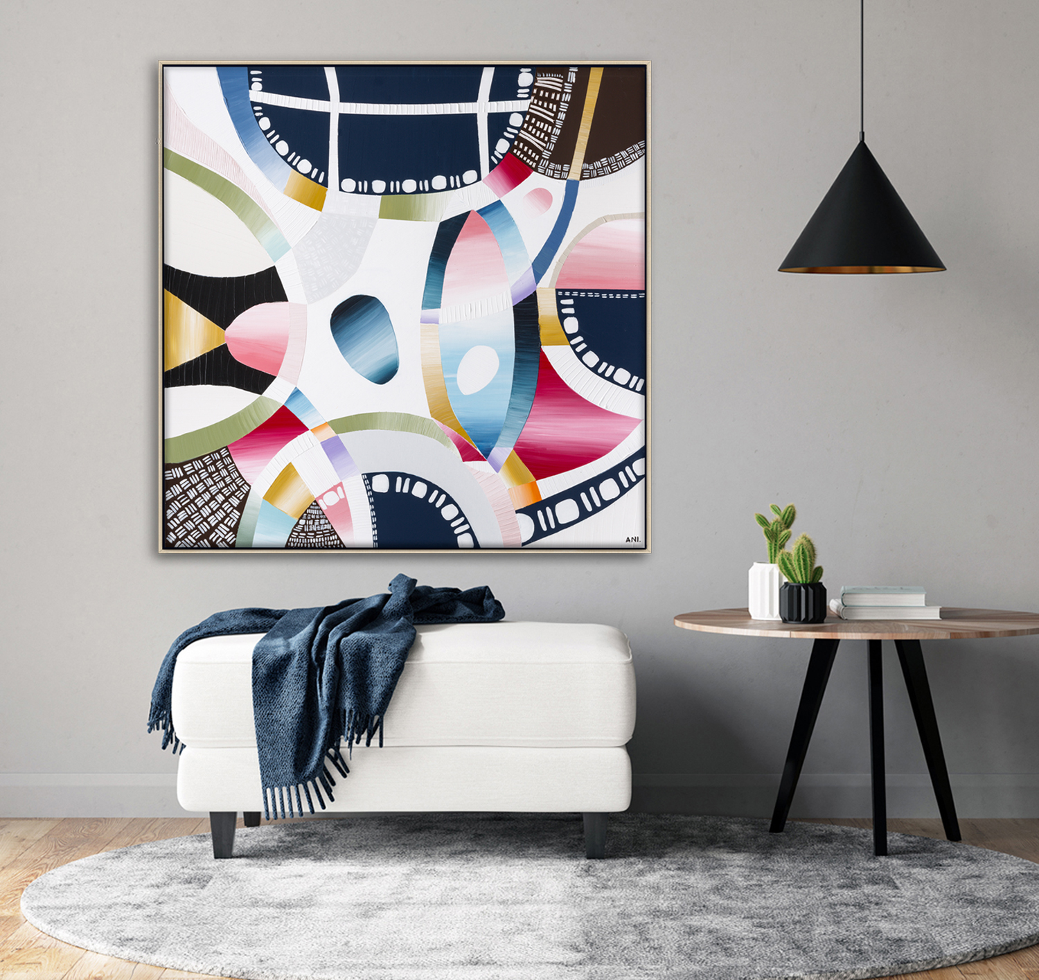 Minimalist Interior Of Modern Living Room 3d Rendering