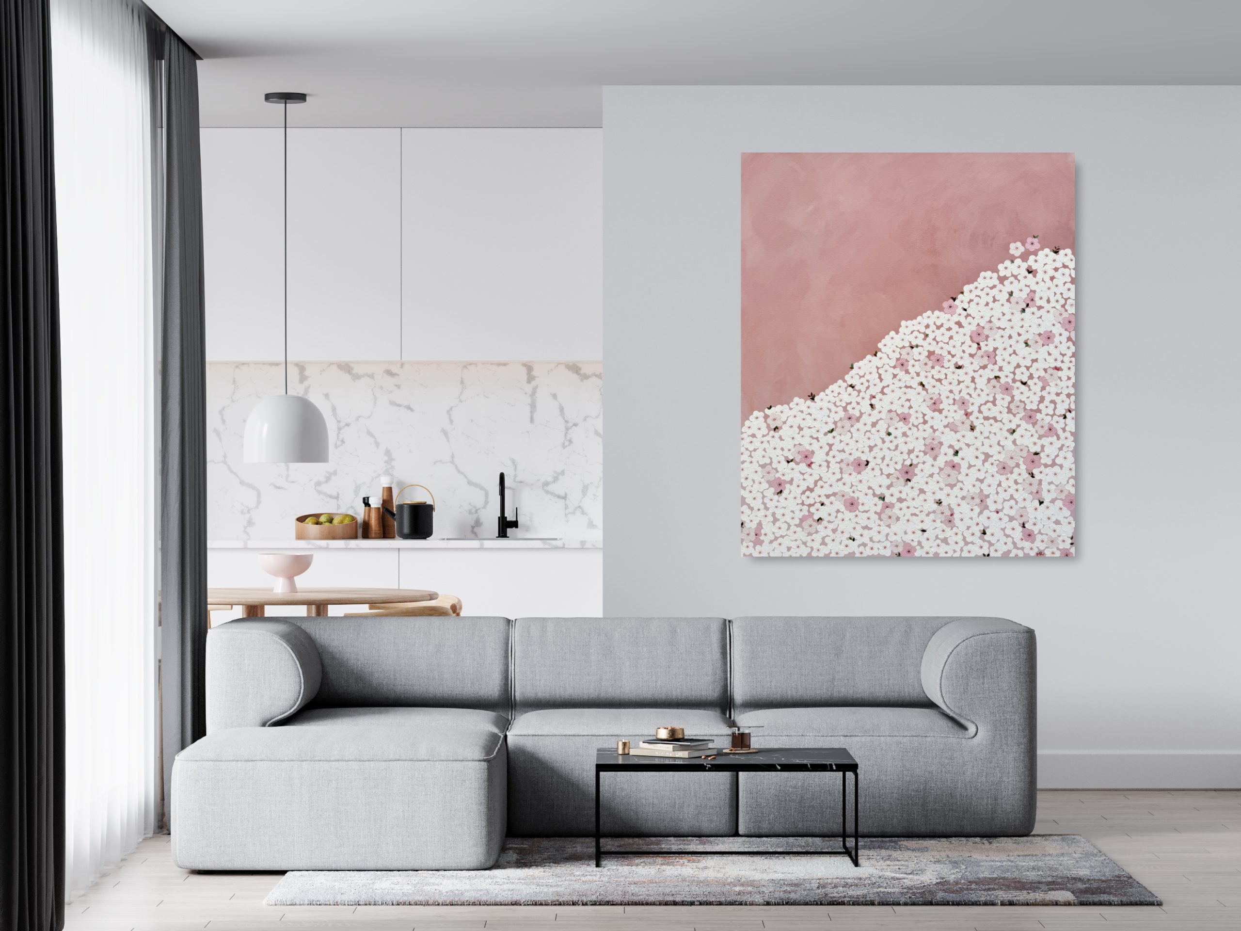 Min Ray Minimalist Flowers Interior Cherry Blossom 6 Insitu 1