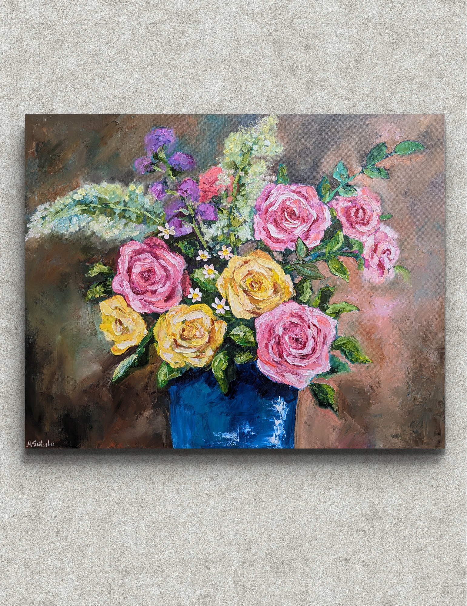 Velvet Roses Art Decor