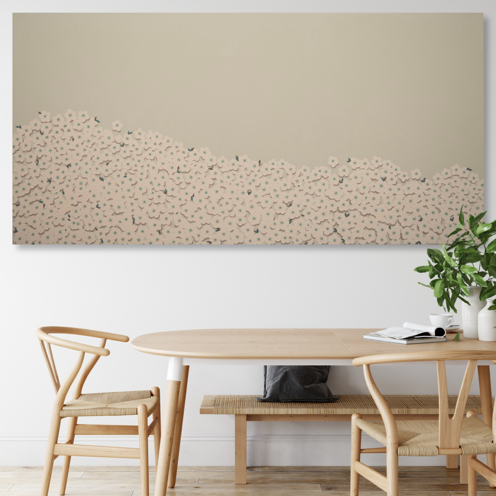 Min Ray Minimalist Flowers Interior Cherry Blossom 8 Insitu4