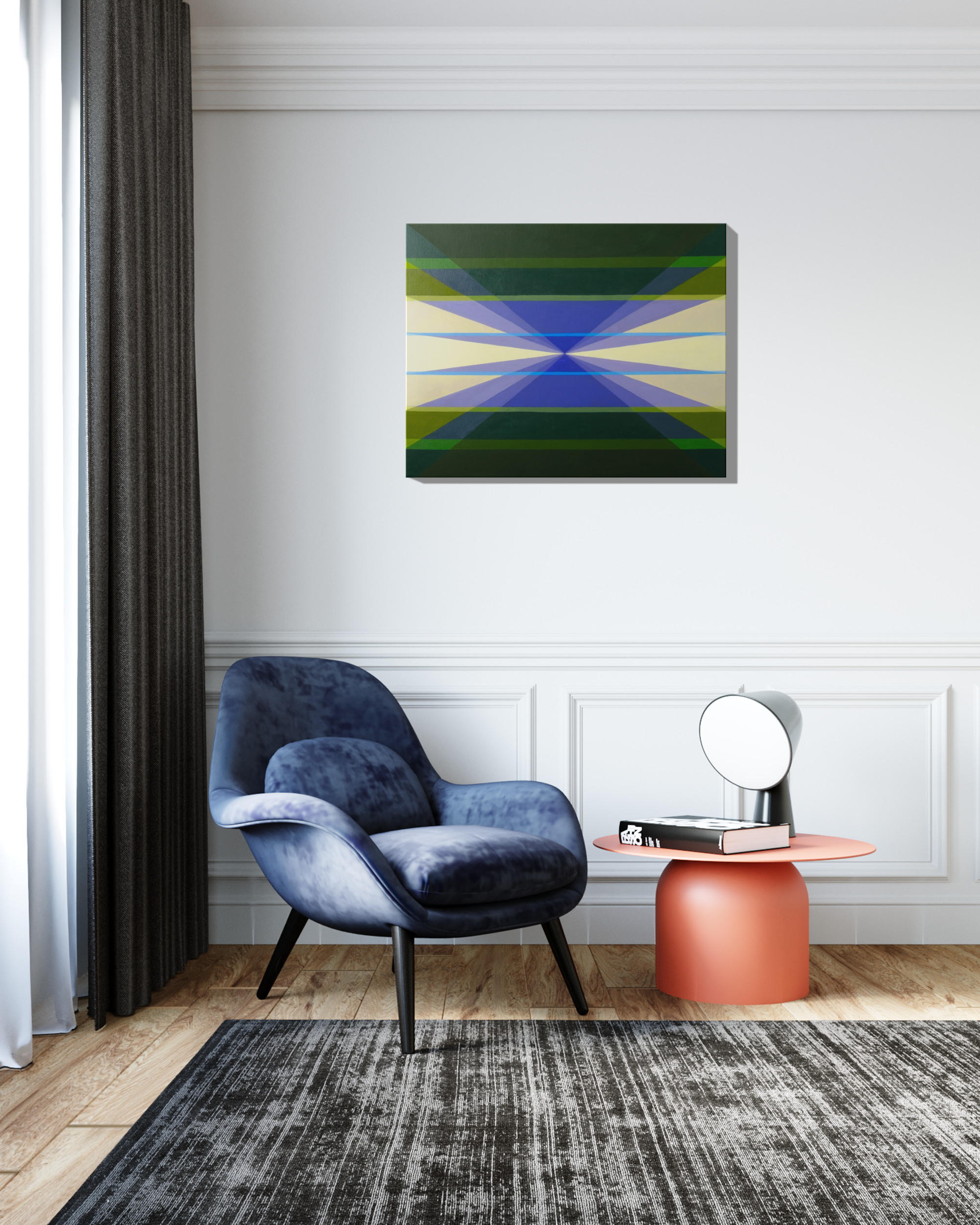 Min Ray Time Travel 1 Geometric Art Op Art Interior