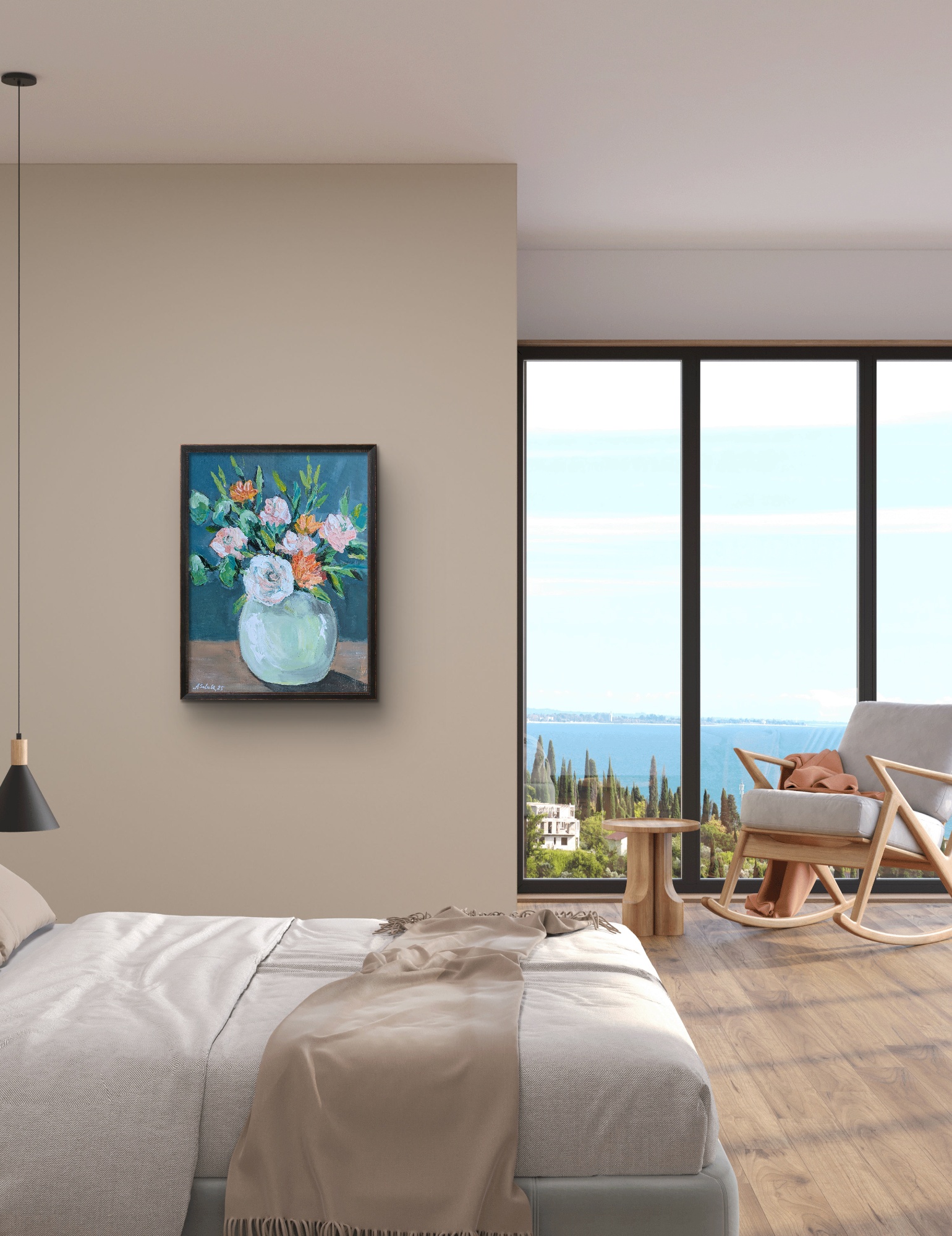 Warm Blush Bouquet Wall Art