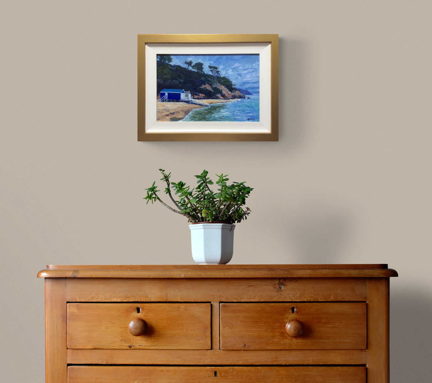 Plant On Wooden Drawers