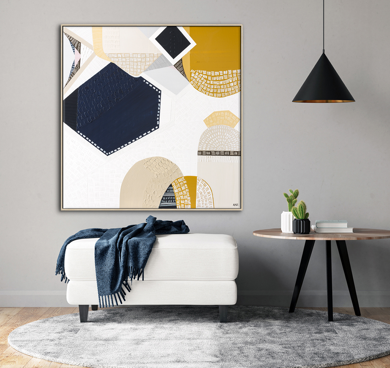 Minimalist Interior Of Modern Living Room 3d Rendering