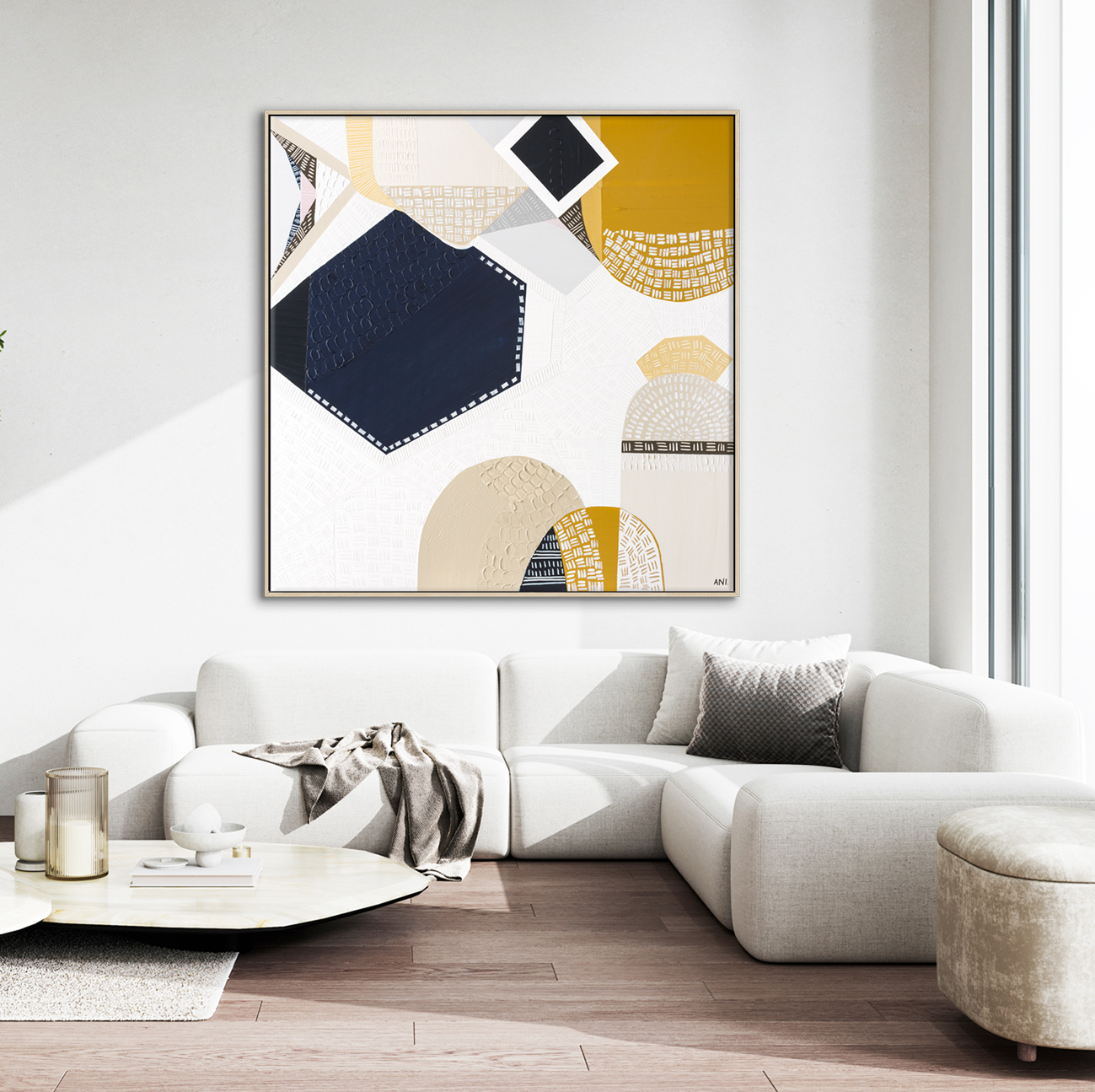 Minimalist Modern Living Room Interior Background, Living Room M