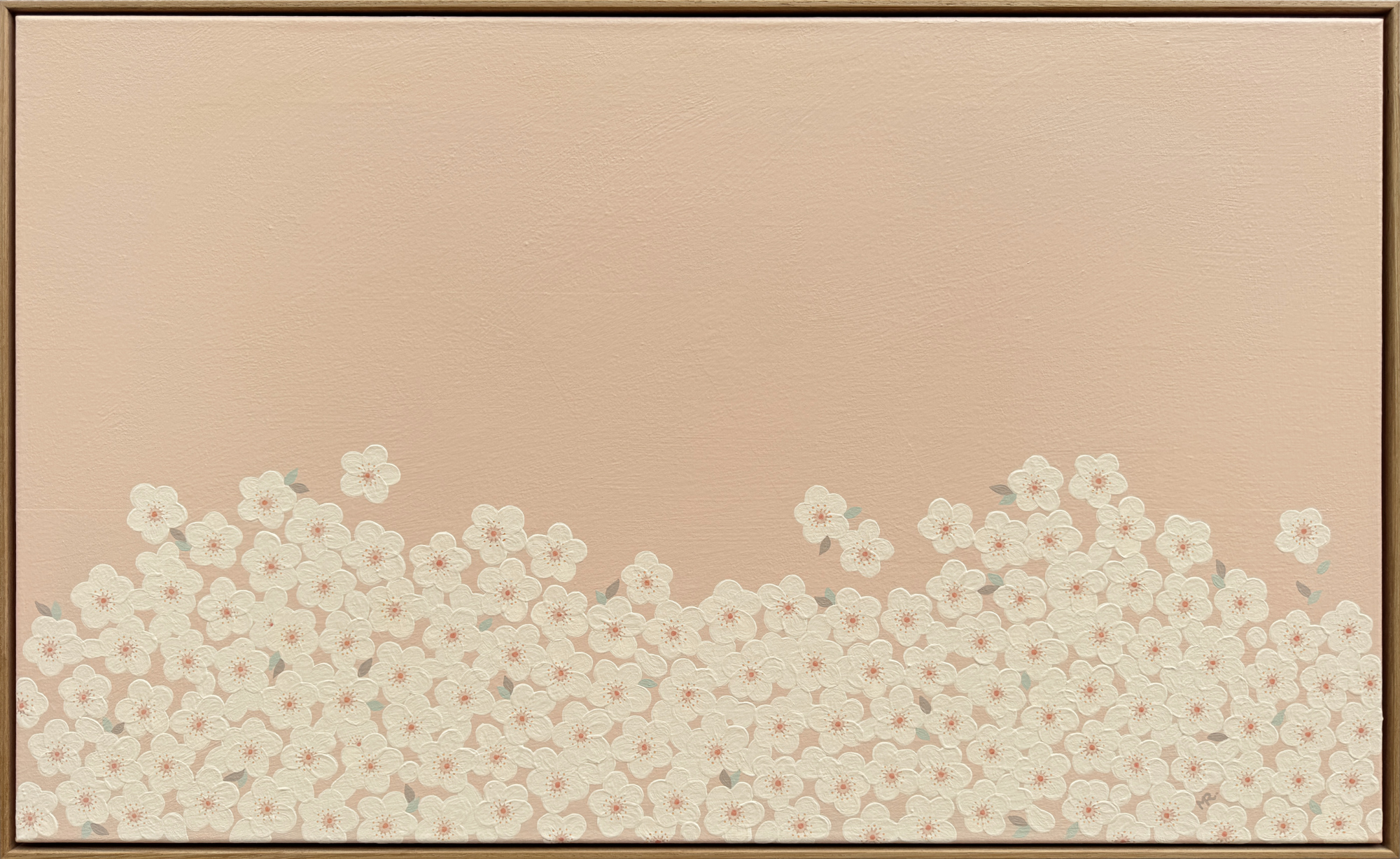 Min Ray Minimalist Flowers Interior Quiet Bloom Soft Sugar Frame