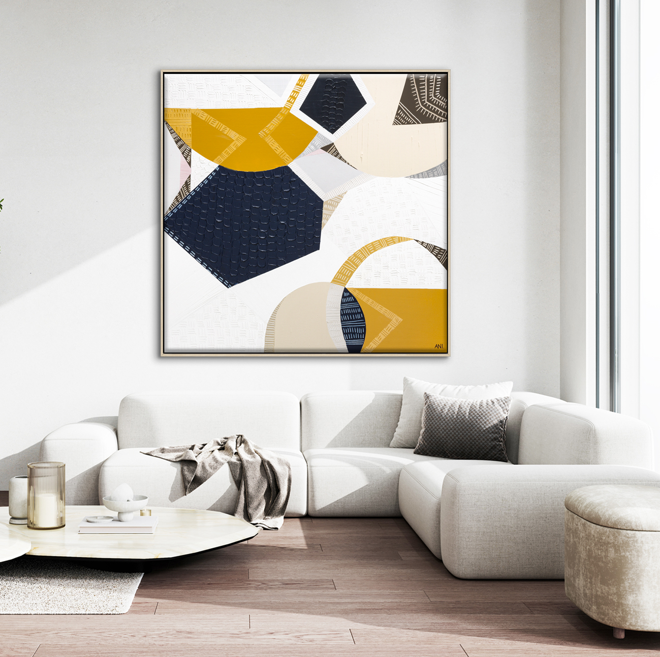 Minimalist Modern Living Room Interior Background, Living Room M