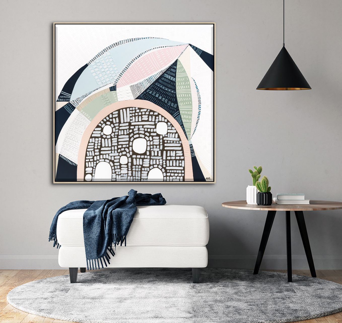 Minimalist Interior Of Modern Living Room 3d Rendering