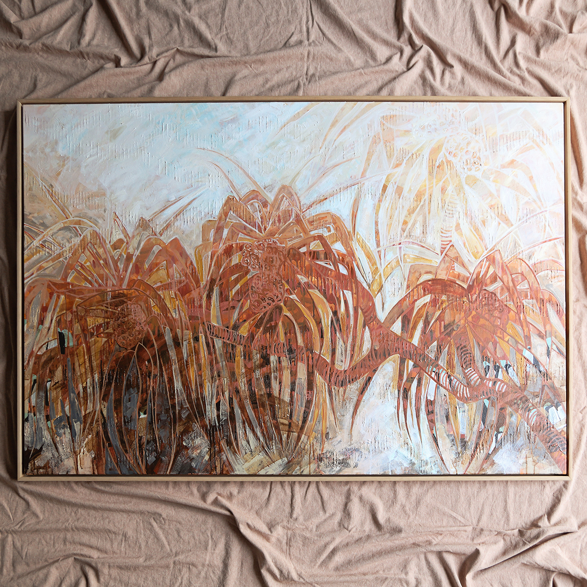 Lr 007 Pandanus Moment Iii Smith & Brooks Pandanus Artwork Screw Pine Gold Coast