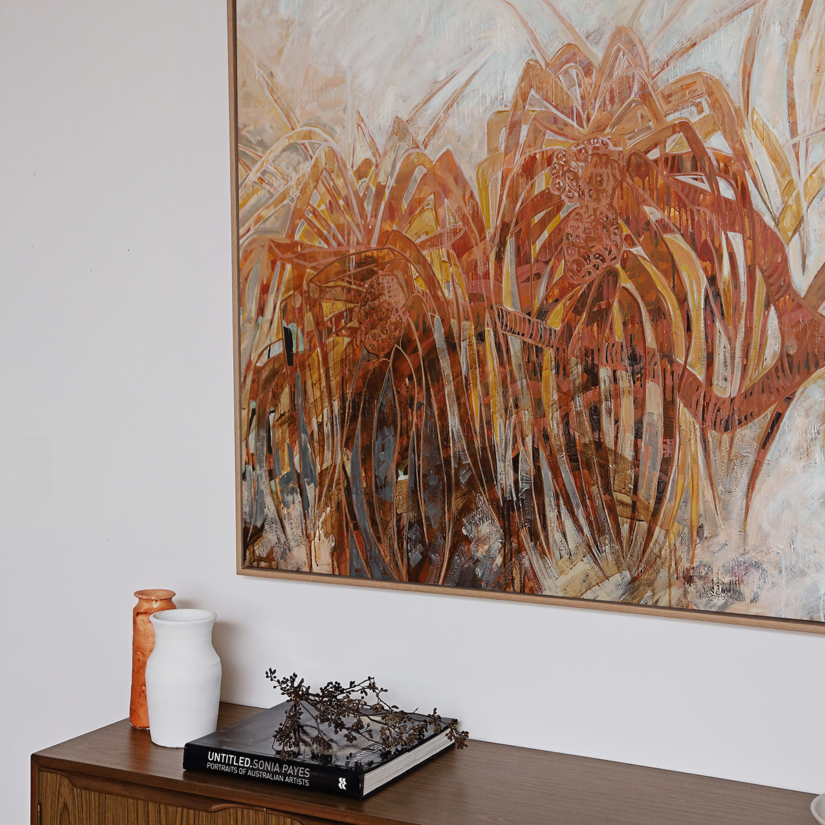 Lr 042 Pandanus Moment Iii Smith & Brooks Pandanus Artwork Screw Pine Gold Coast